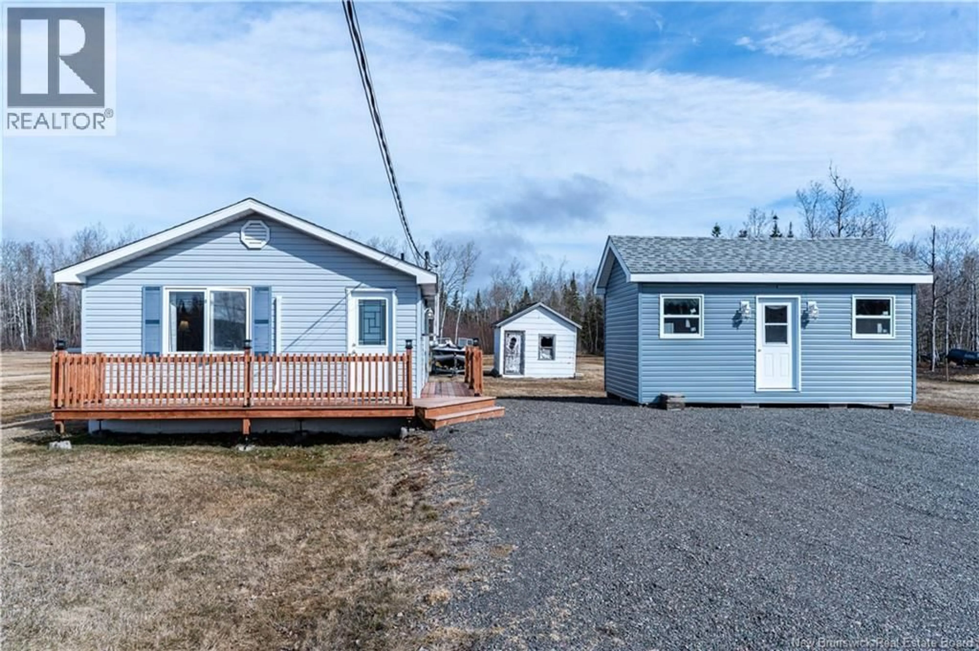 A pic from outside/outdoor area/front of a property/back of a property/a pic from drone, street for 5218 ROUTE 480, Acadieville New Brunswick E4Y1R4