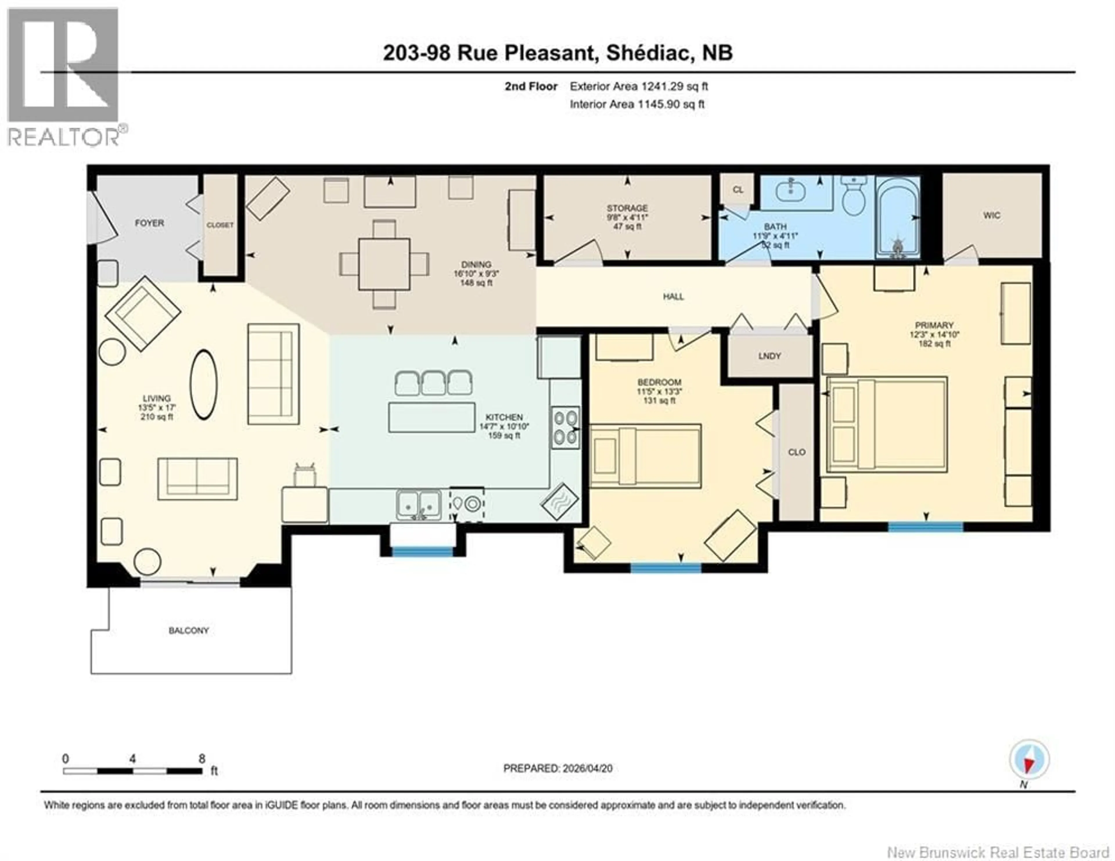 Floor plan for 203 - 98 PLEASANT STREET, Shediac New Brunswick E4P2L6