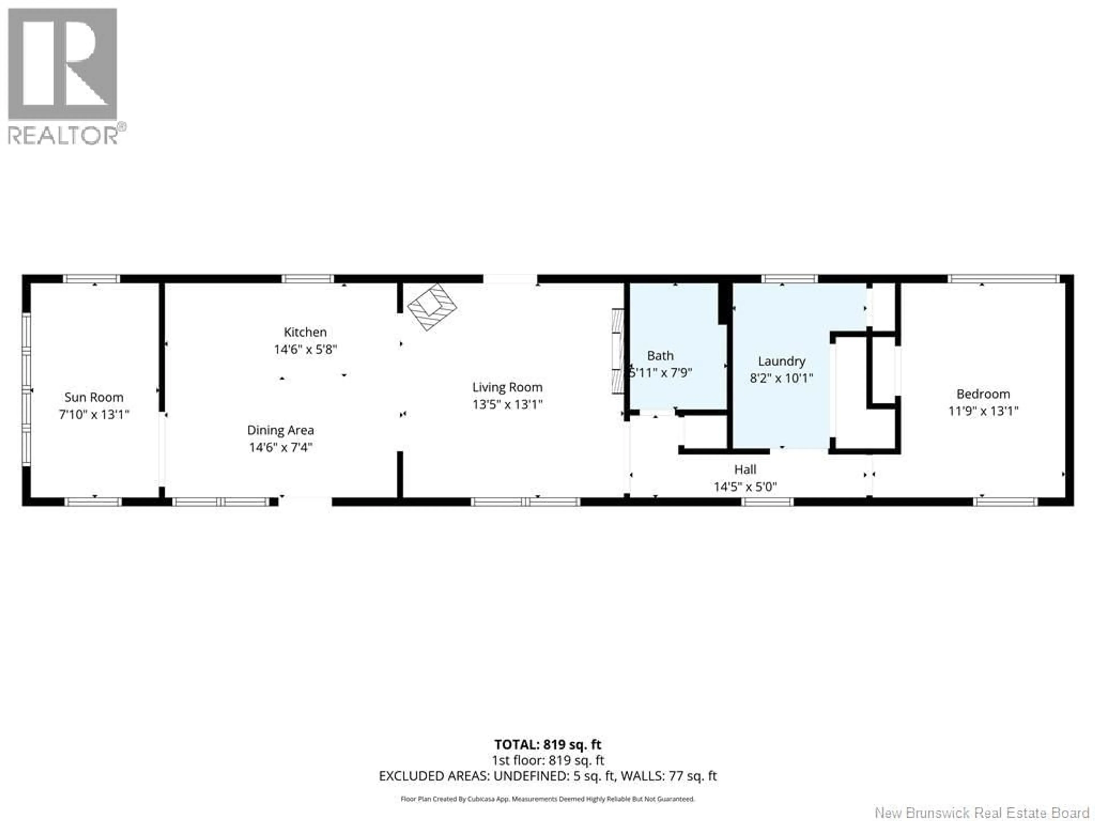 Floor plan for 263 POPLAR, Beresford New Brunswick E8K1E5