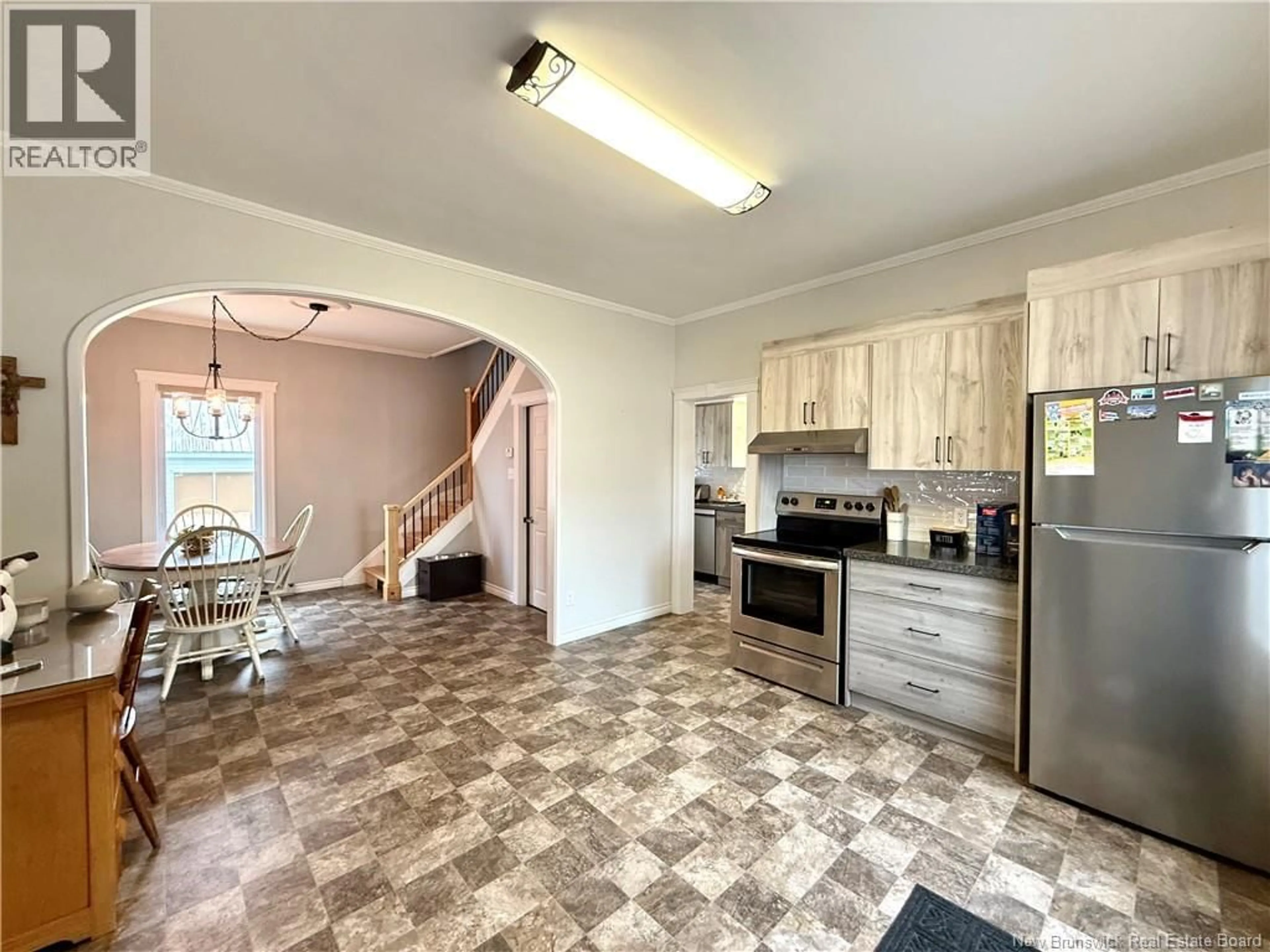 Open concept kitchen, ceramic/tile floor for 90 35E AVENUE, Edmundston New Brunswick E3V2V3