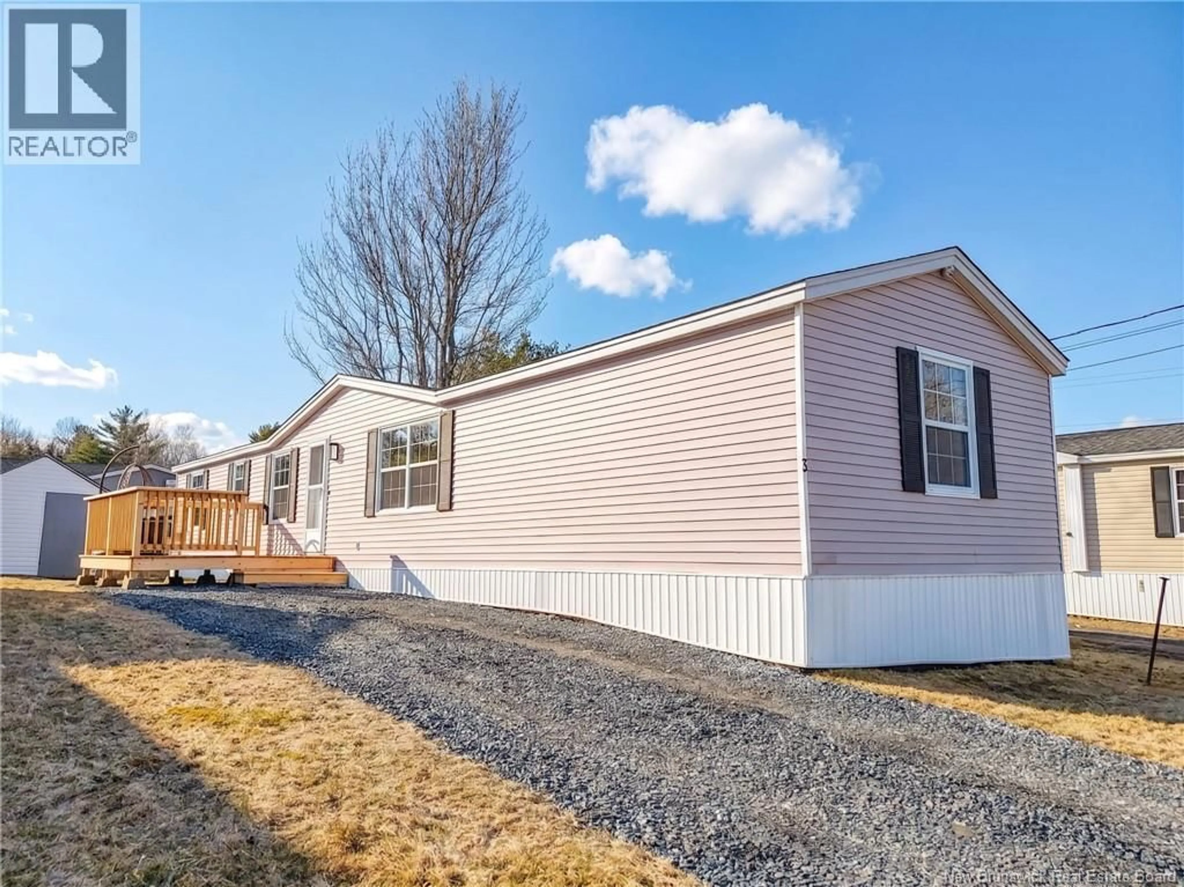 Home with vinyl exterior material, street for 3 LANA STREET, Burton New Brunswick E2V2Z4