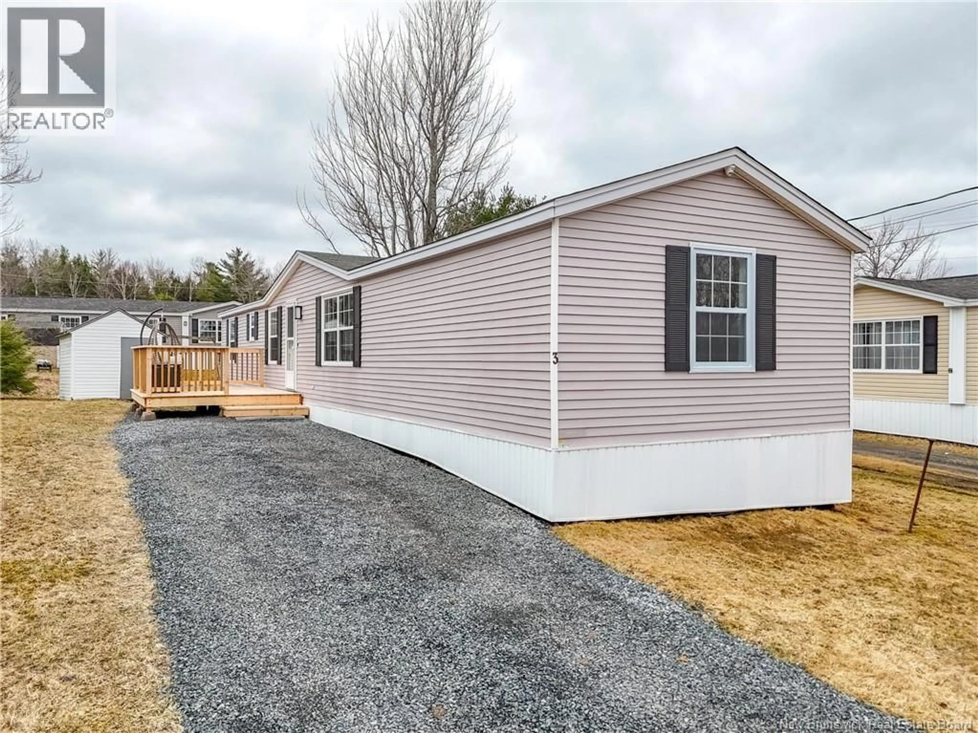 Home with vinyl exterior material, street for 3 LANA STREET, Burton New Brunswick E2V2Z4