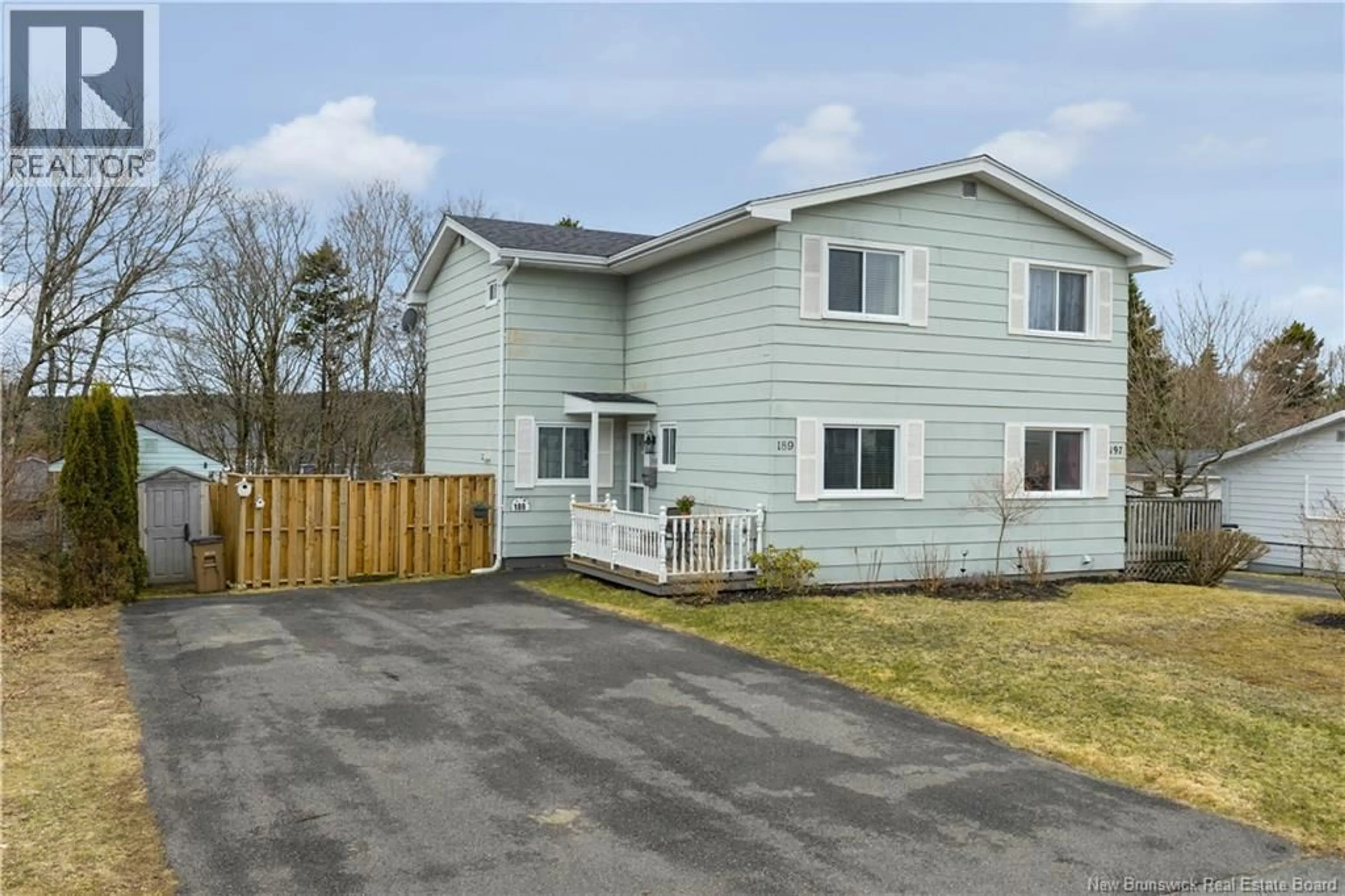 Home with vinyl exterior material, street for 189 MCNAMARA DRIVE, Saint John New Brunswick E2J3L2