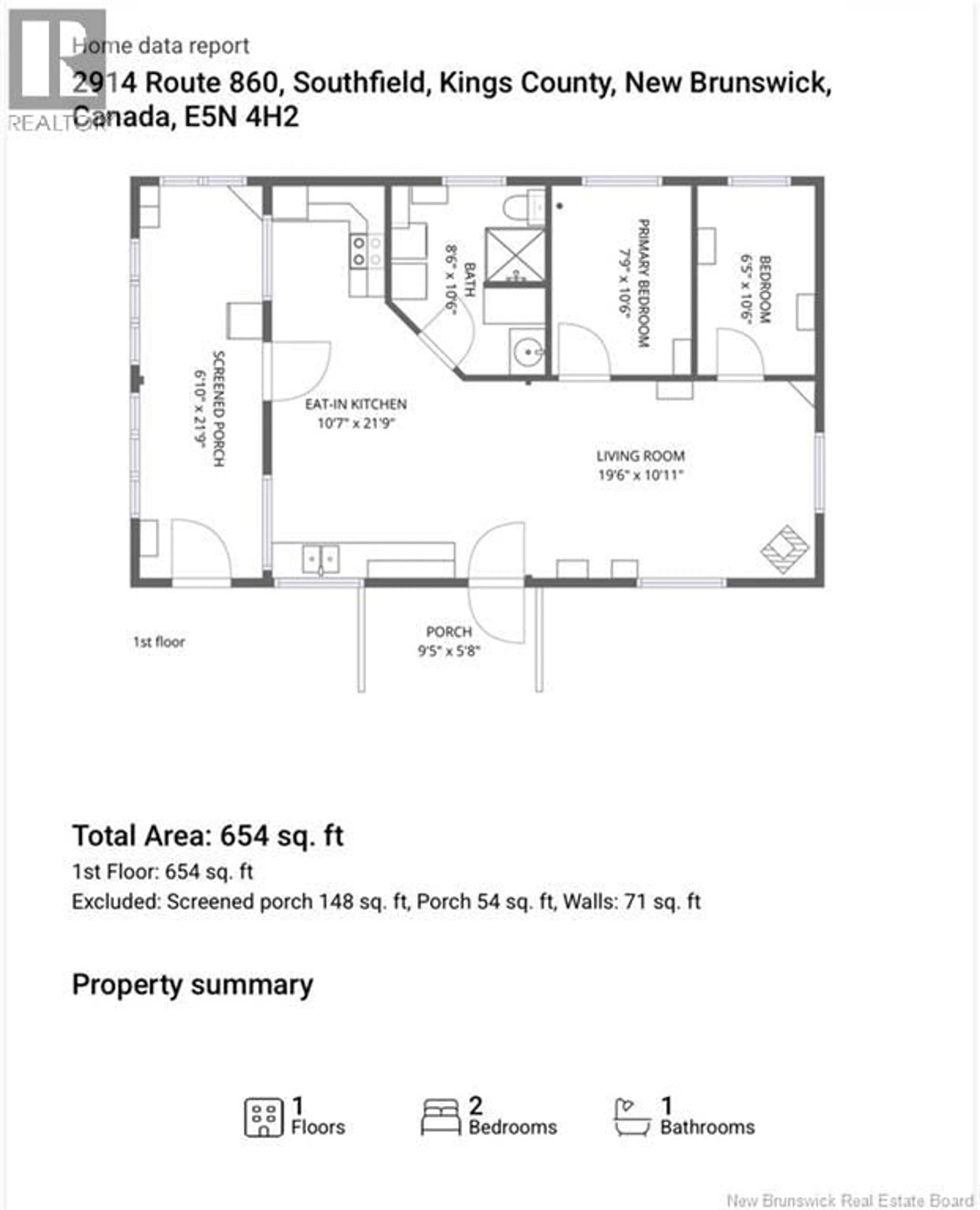 Floor plan for 2914 ROUTE 860, Salt Springs New Brunswick E5N4G2