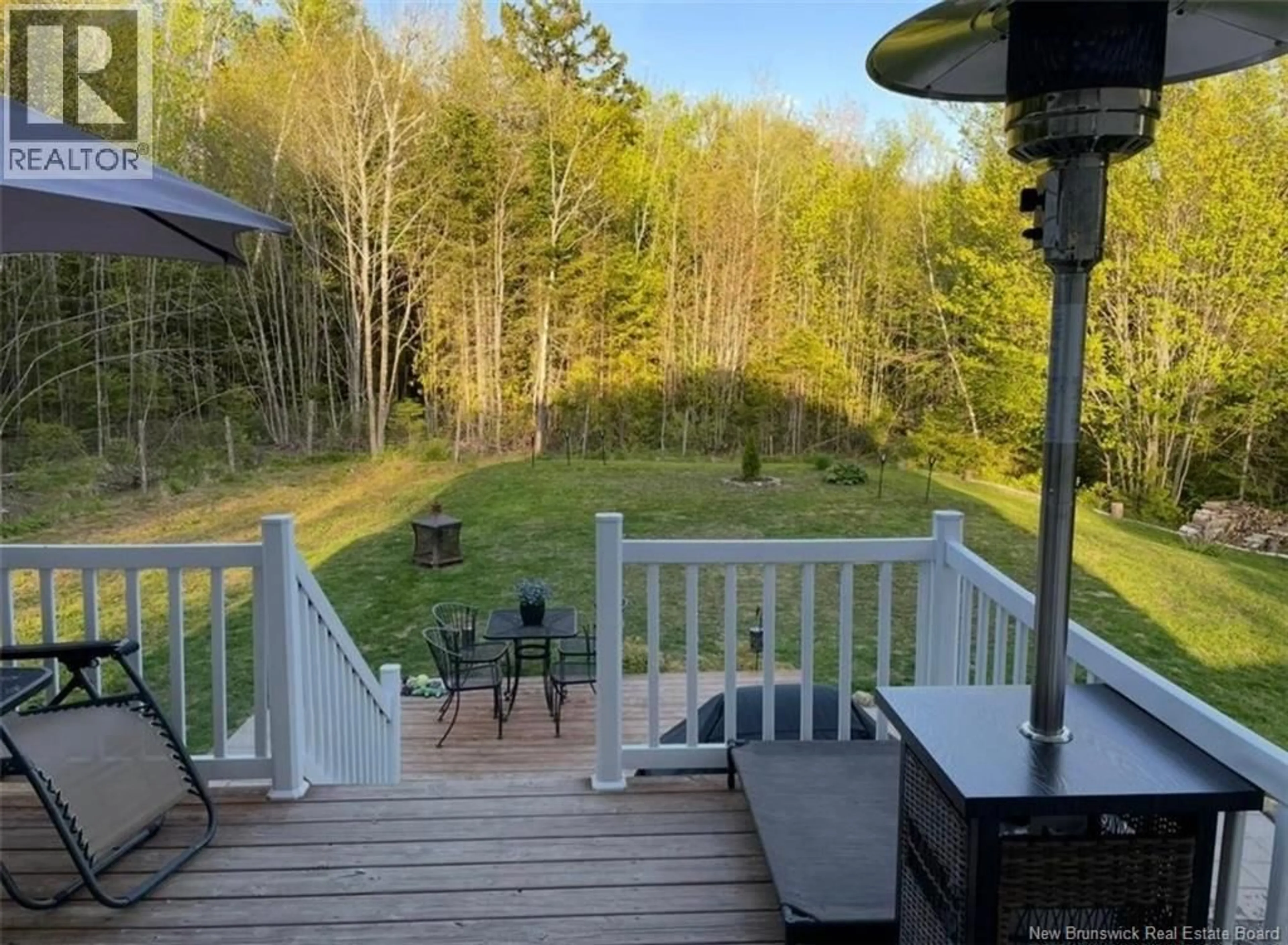 Patio, forest/trees view for 296 UPPER DURHAM ROAD, Durham Bridge New Brunswick E6C1C9