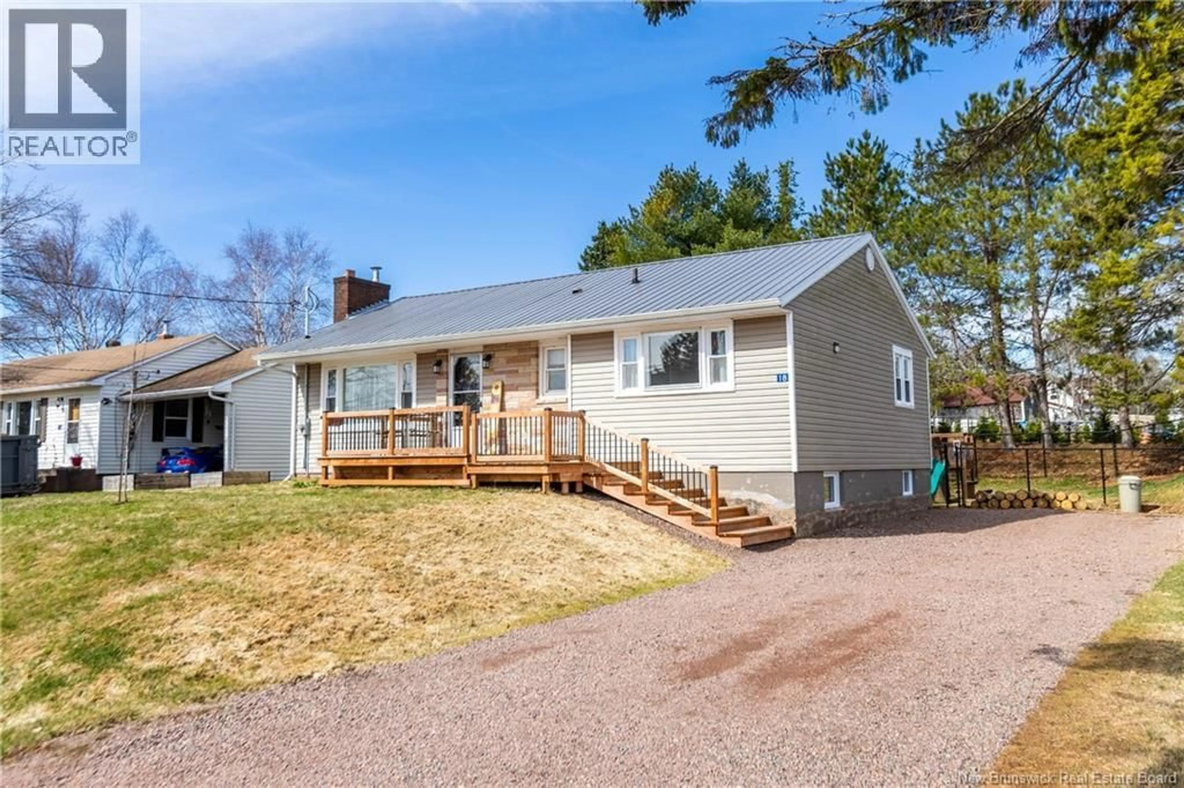 Home with vinyl exterior material, street for 18 HILLCREST AVENUE, Sackville New Brunswick E4L3Y2
