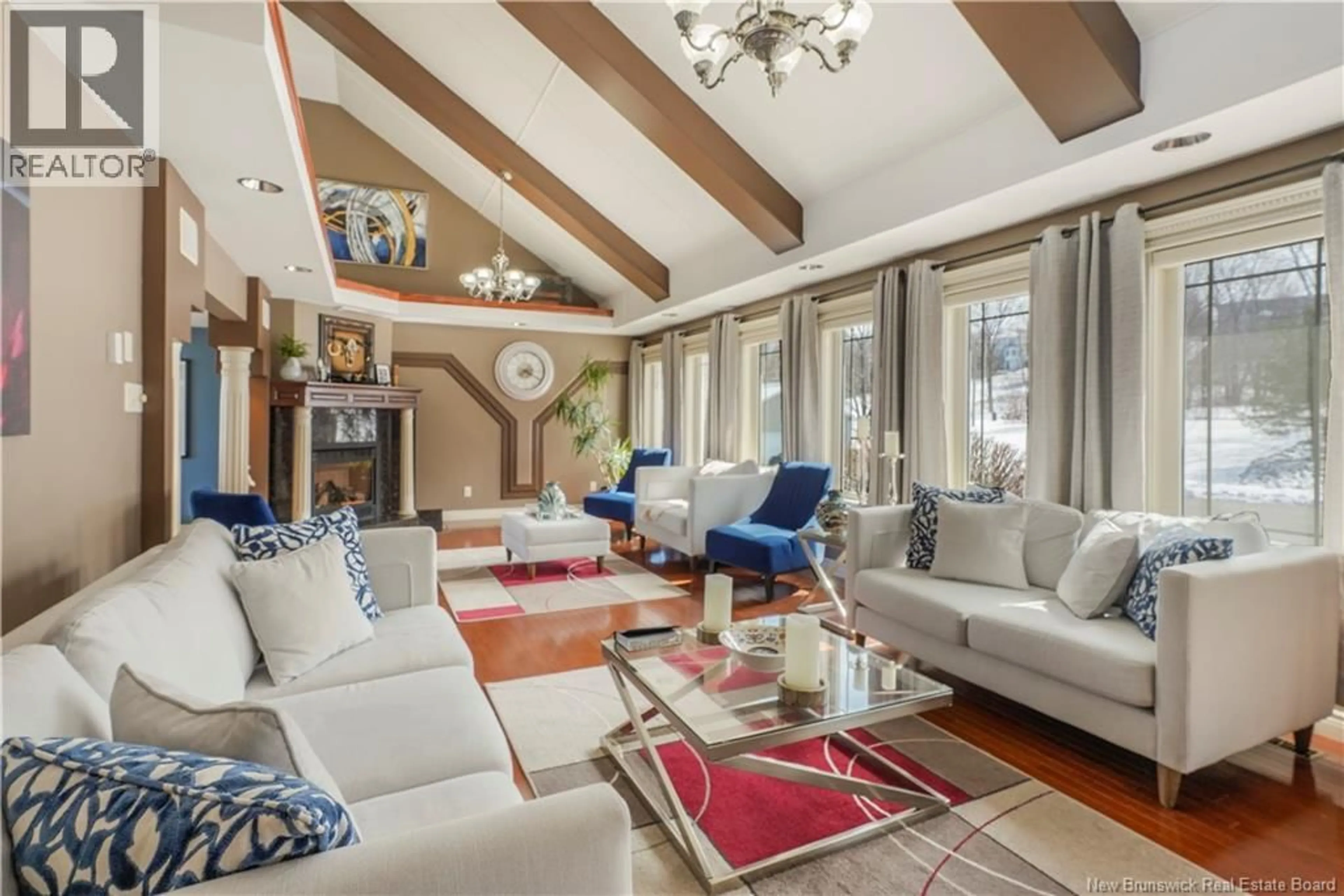 Living room with furniture, unknown for 185 COBURN COURT, Fredericton New Brunswick E3B7A6