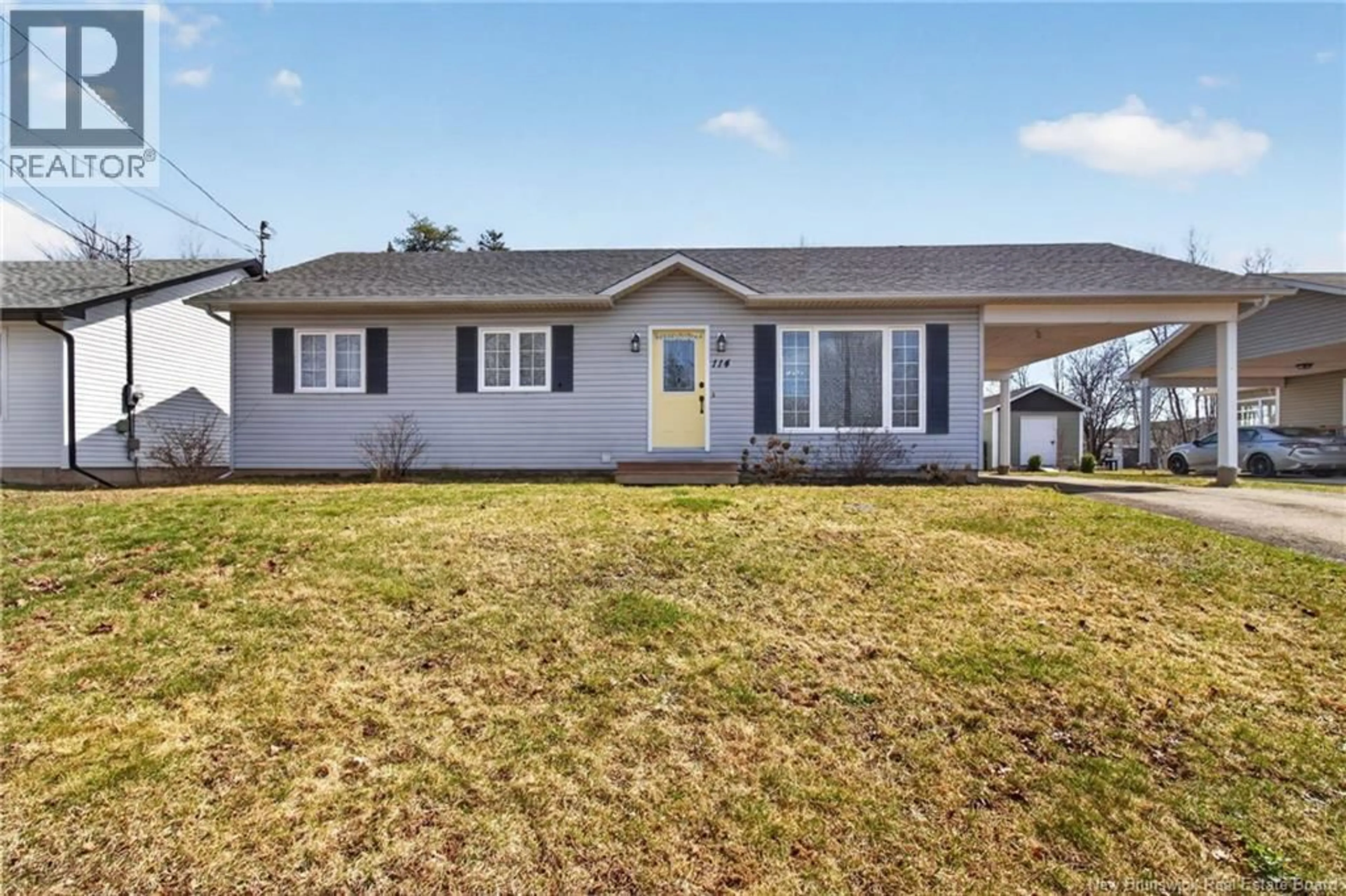 Home with vinyl exterior material, street for 114 DOLBEAU, Dieppe New Brunswick E1A6V6