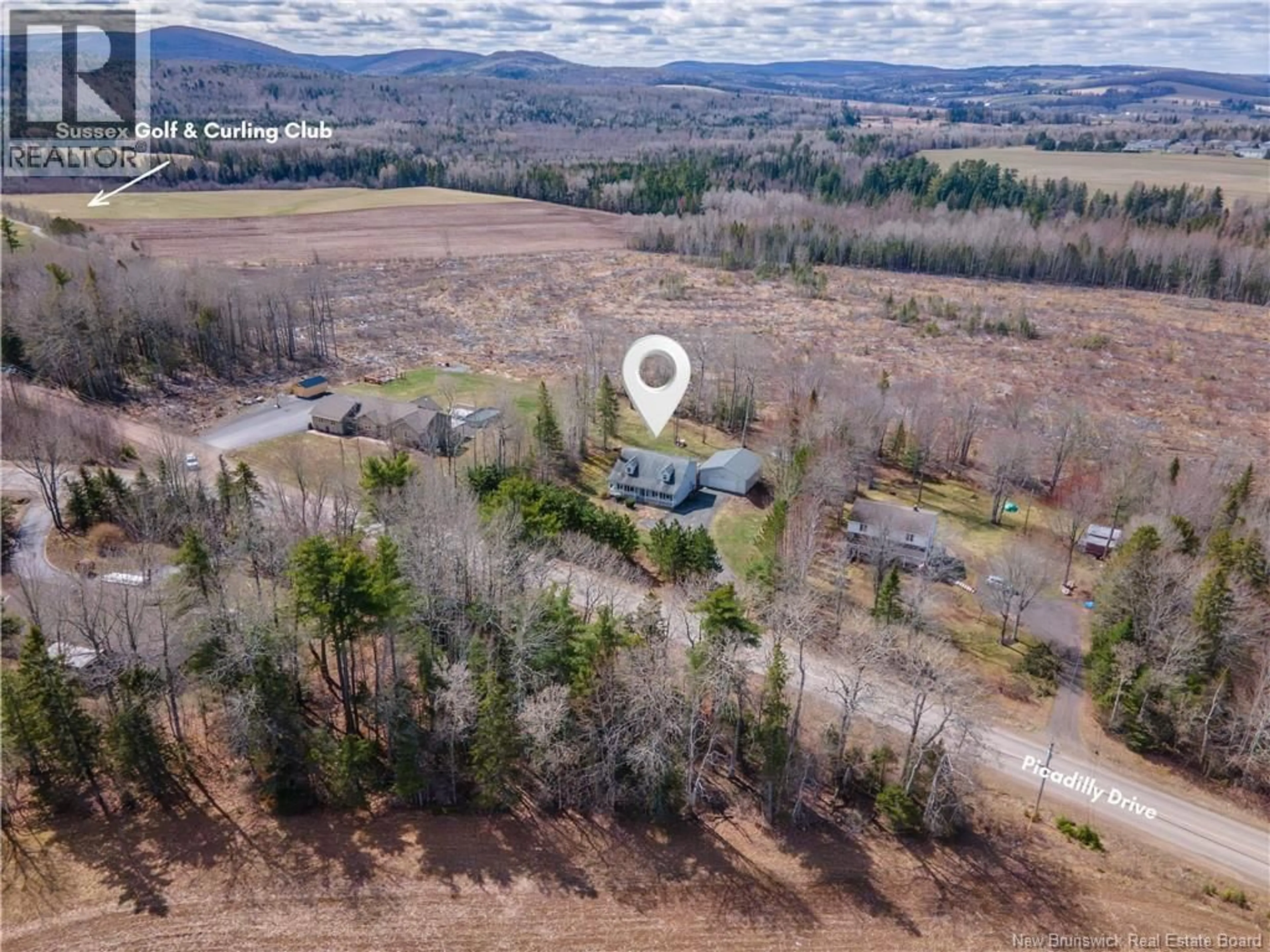A pic from outside/outdoor area/front of a property/back of a property/a pic from drone, forest/trees view for 96 PICADILLY ROAD, Picadilly New Brunswick E4E5H6