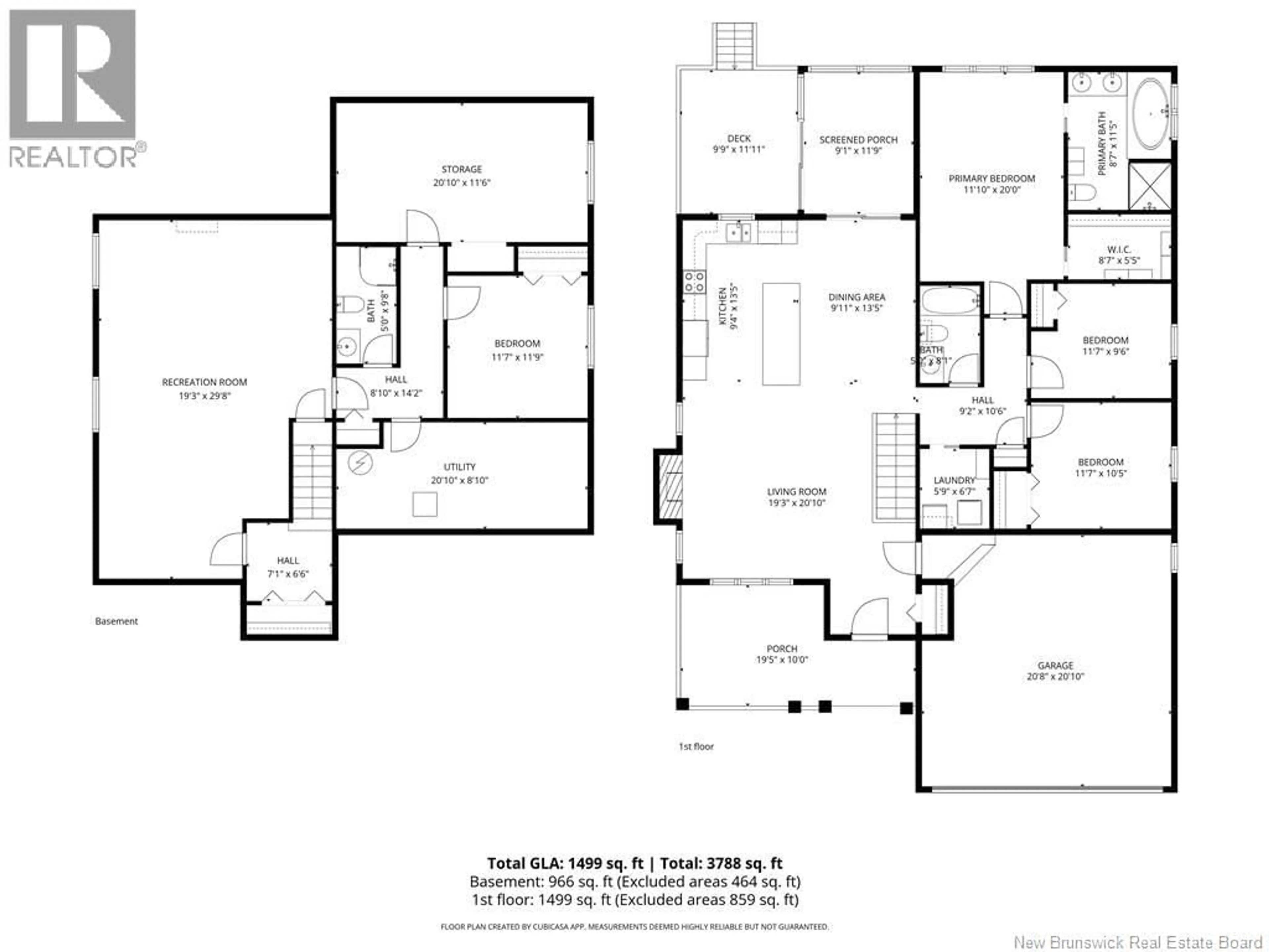 Floor plan for 20 FOREST GROVE ROAD, Moncton New Brunswick E1G5K5