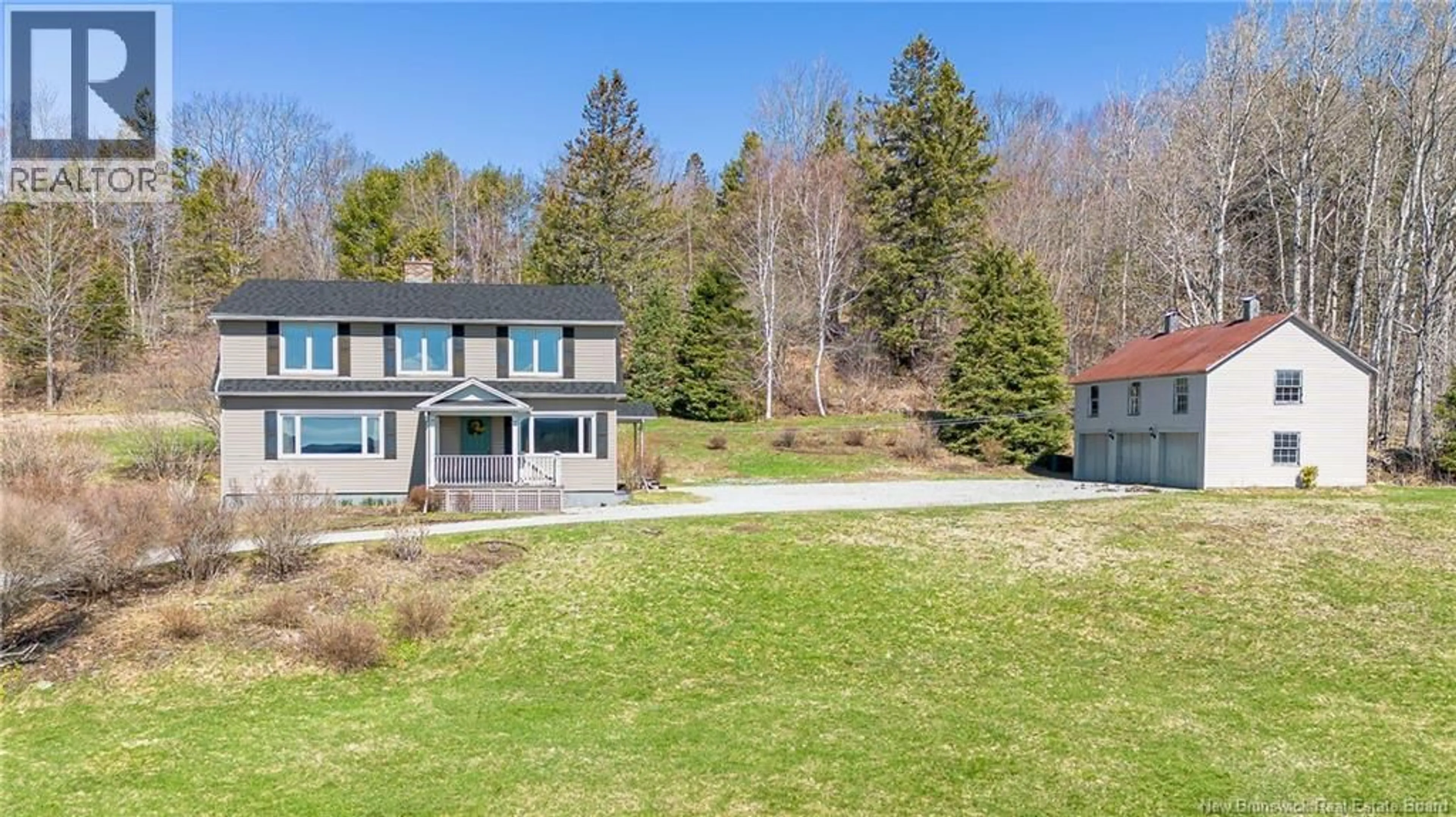 A pic from outside/outdoor area/front of a property/back of a property/a pic from drone, water/lake/river/ocean view for 238 PICKWAUKET ROAD, Hampton New Brunswick E5N6J3