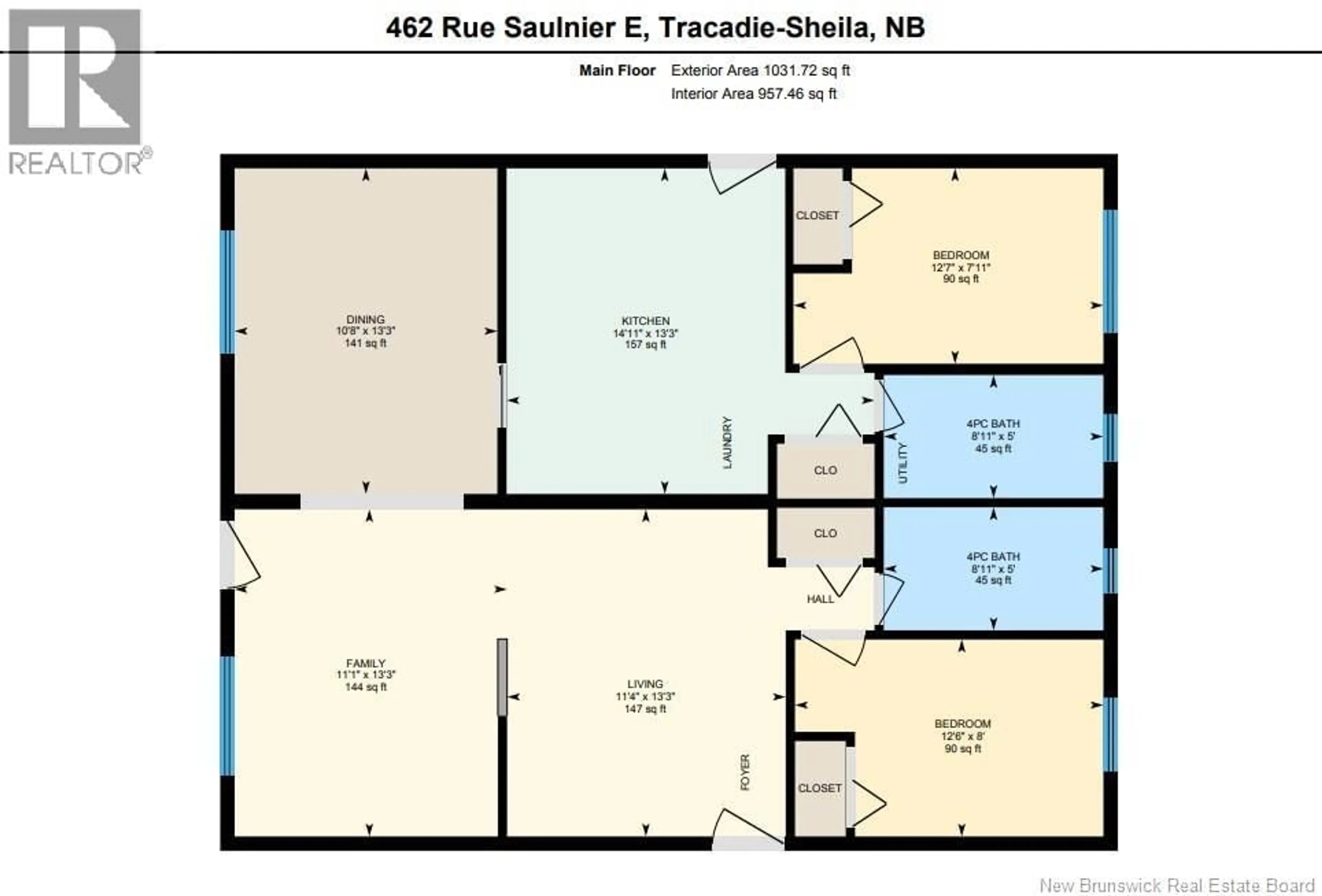 Floor plan for 462 SAULNIER EST, Tracadie New Brunswick E1X1E3
