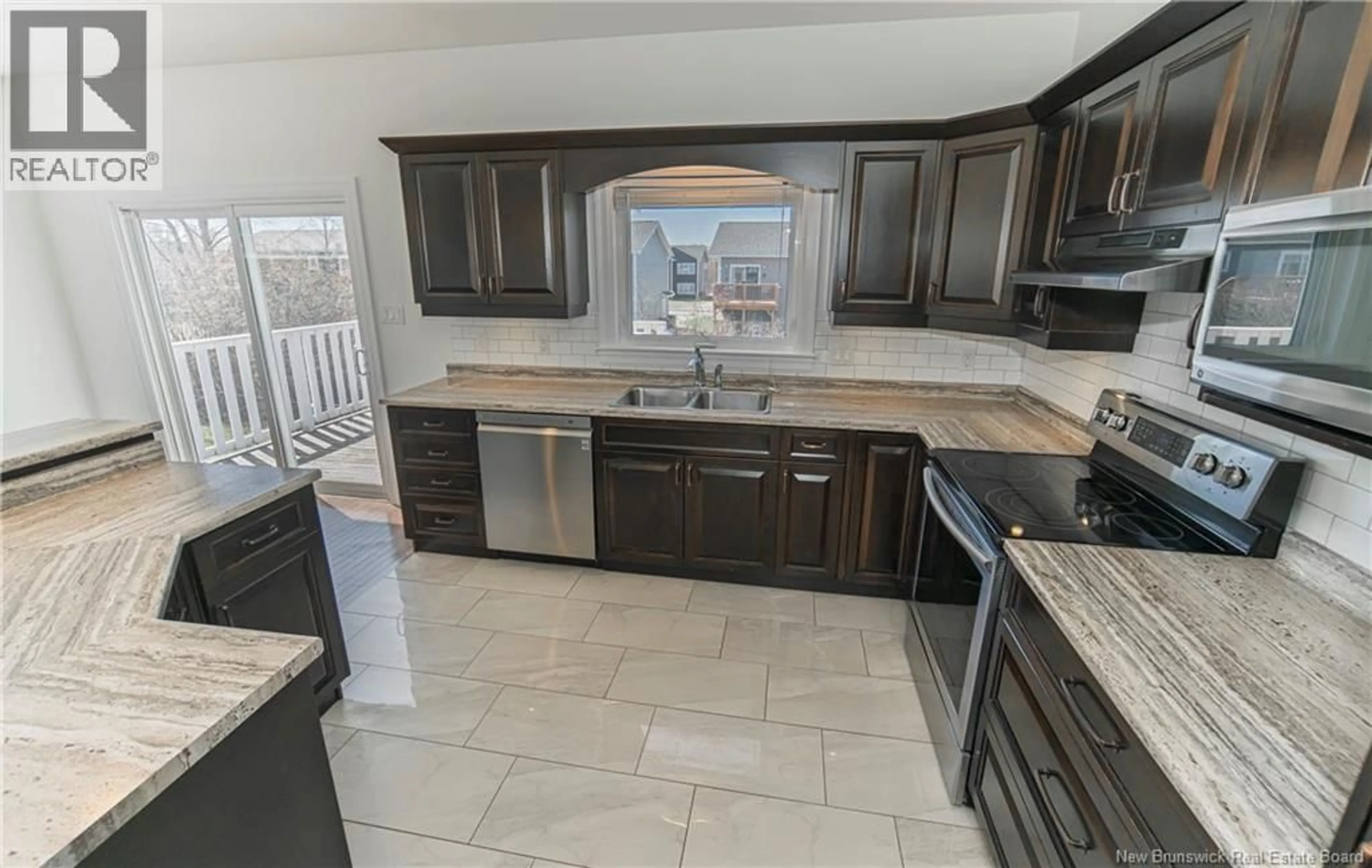 Open concept kitchen, ceramic/tile floor for 6 BURNETT STREET, Oromocto New Brunswick E2V0J4