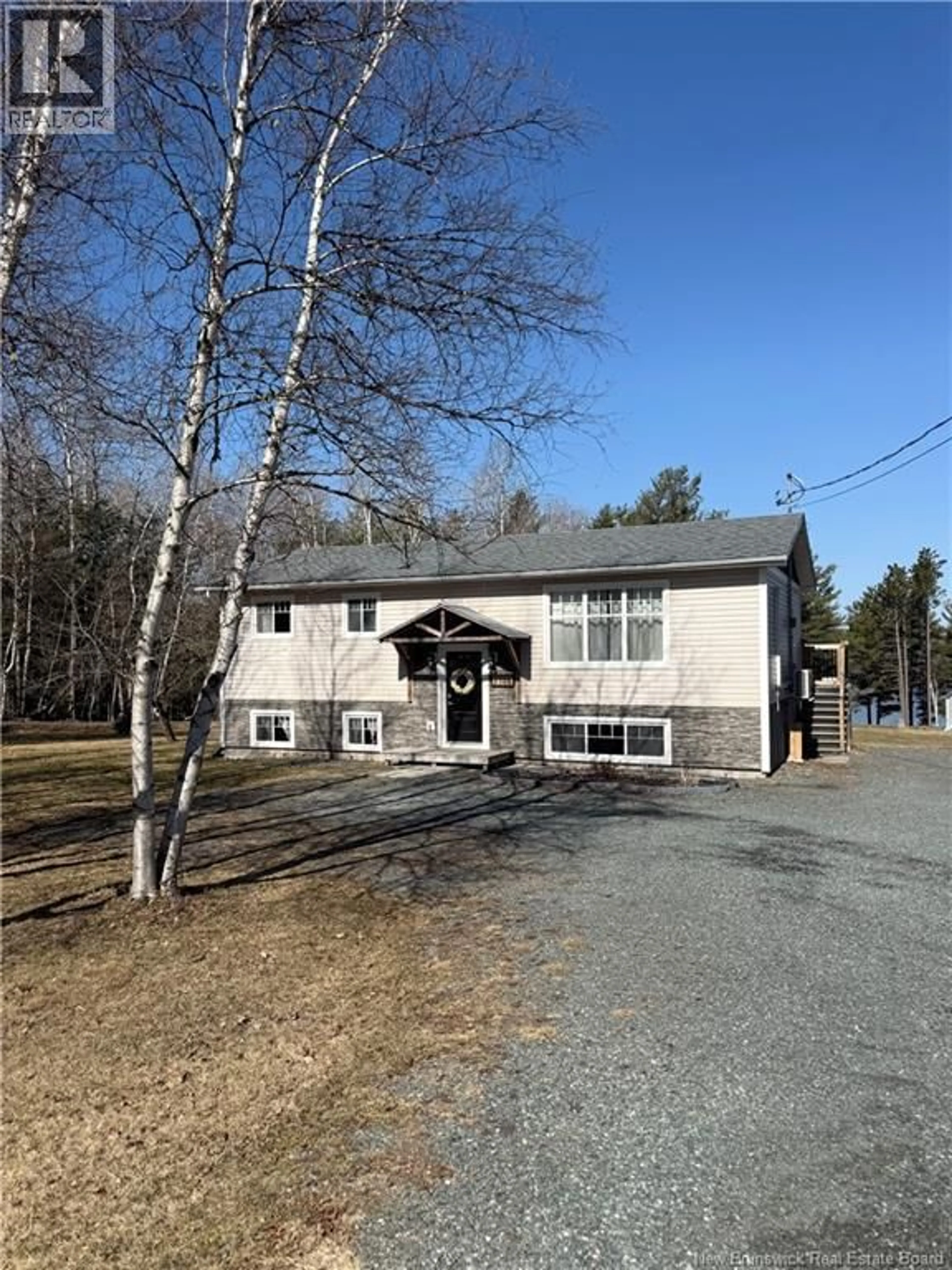 A pic from outside/outdoor area/front of a property/back of a property/a pic from drone, street for 3385 ROUTE 118, South Nelson New Brunswick E1N6C8