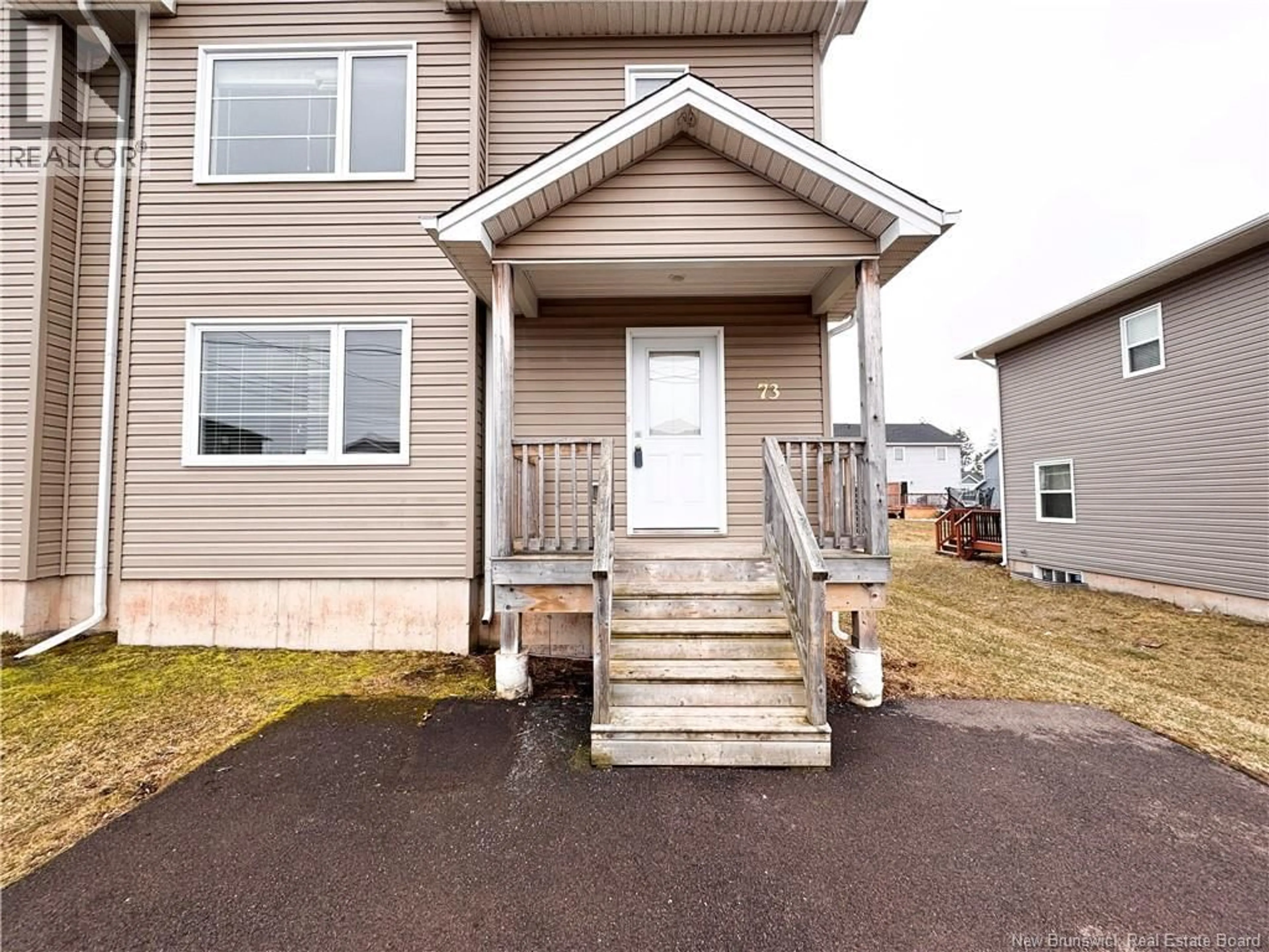 Home with vinyl exterior material, street for 73 DES PEUPLIERS, Dieppe New Brunswick E1A9E4