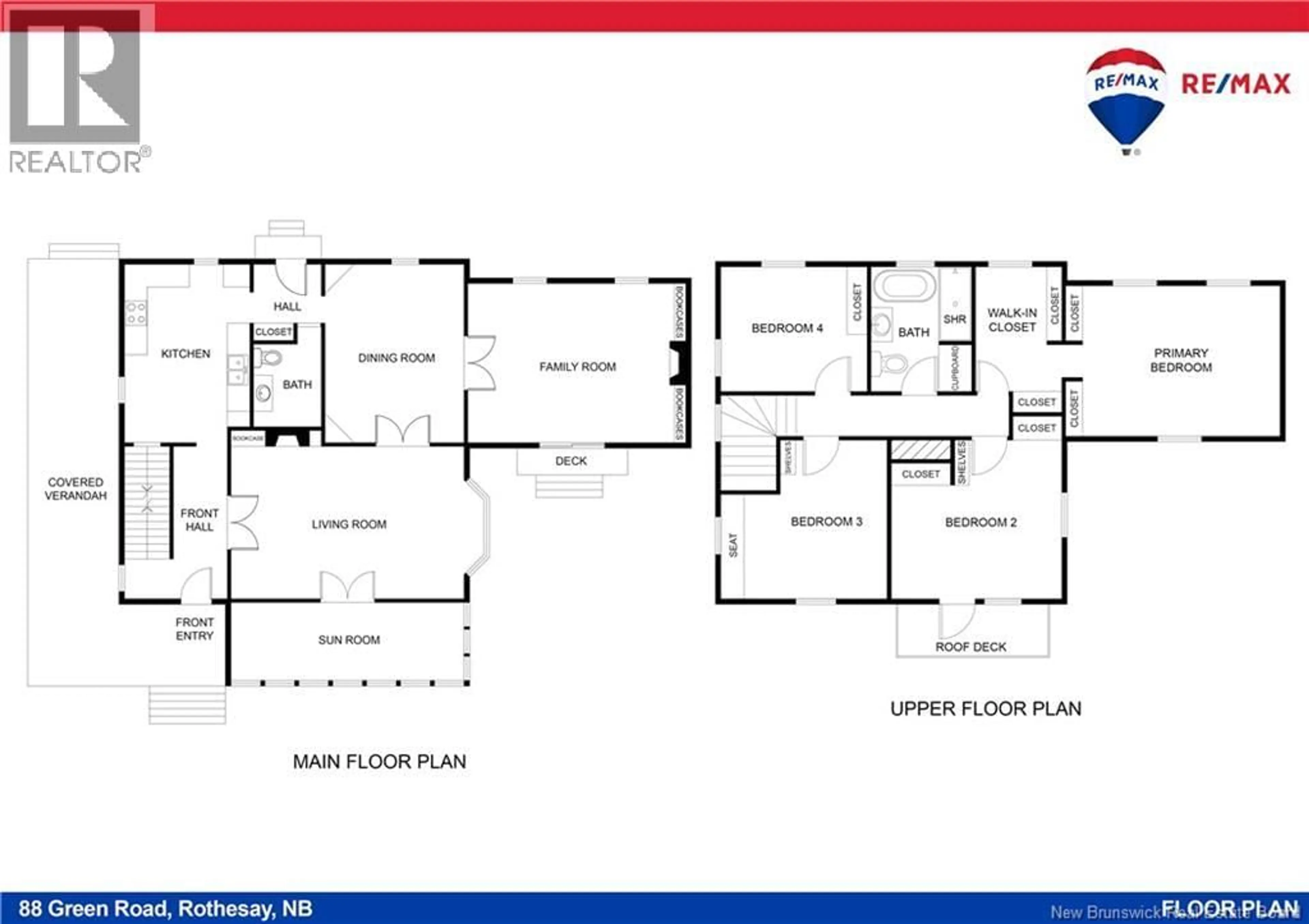 Floor plan for 88 GREEN ROAD, Rothesay New Brunswick E2H1T1