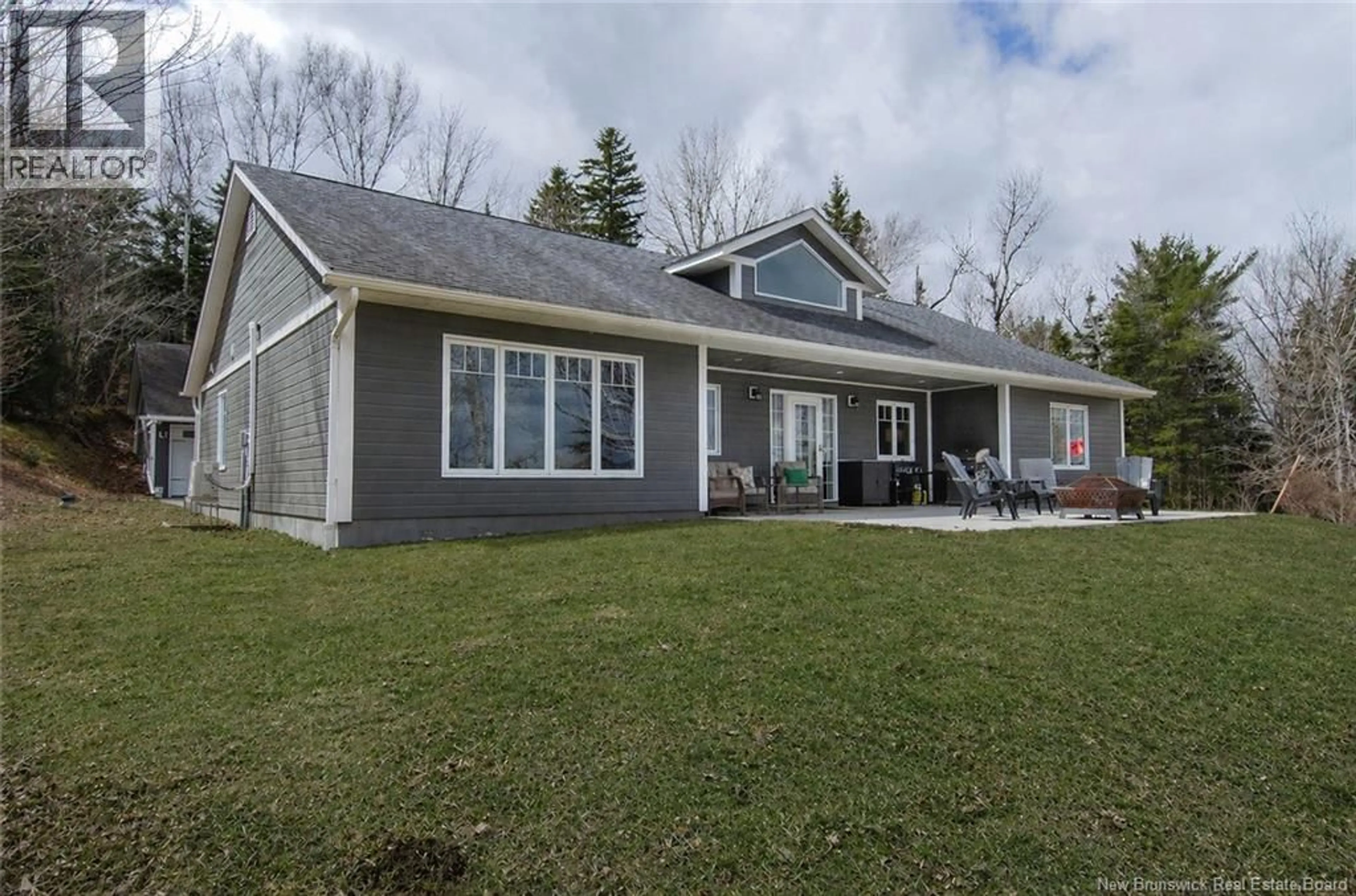 Home with vinyl exterior material, street for 1 CHESTNUT DRIVE, Grand Bay-Westfield New Brunswick E5K3M1