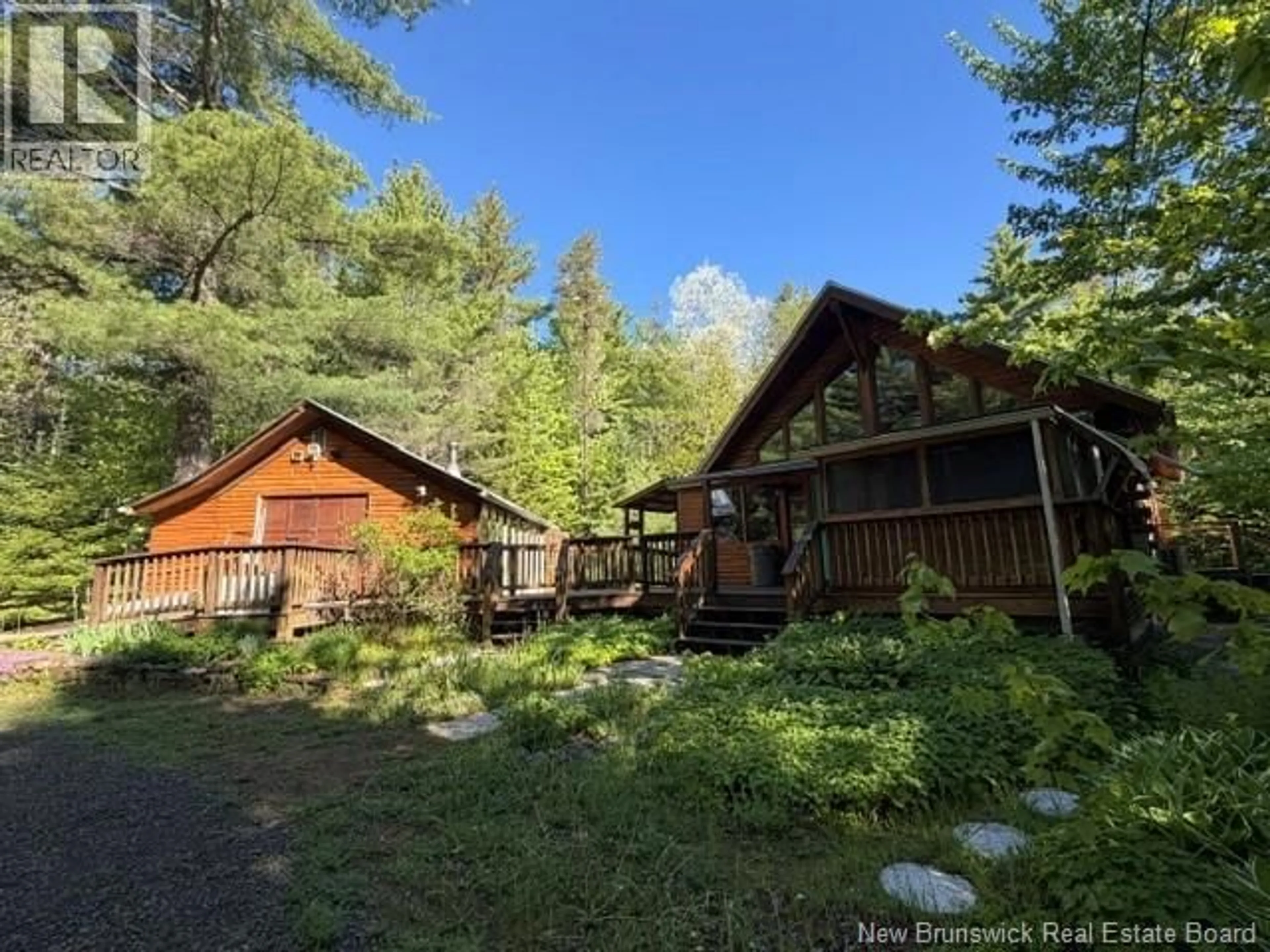 A pic from outside/outdoor area/front of a property/back of a property/a pic from drone, forest/trees view for 919 ROUTE 905, Pollett River New Brunswick E4Z3B5