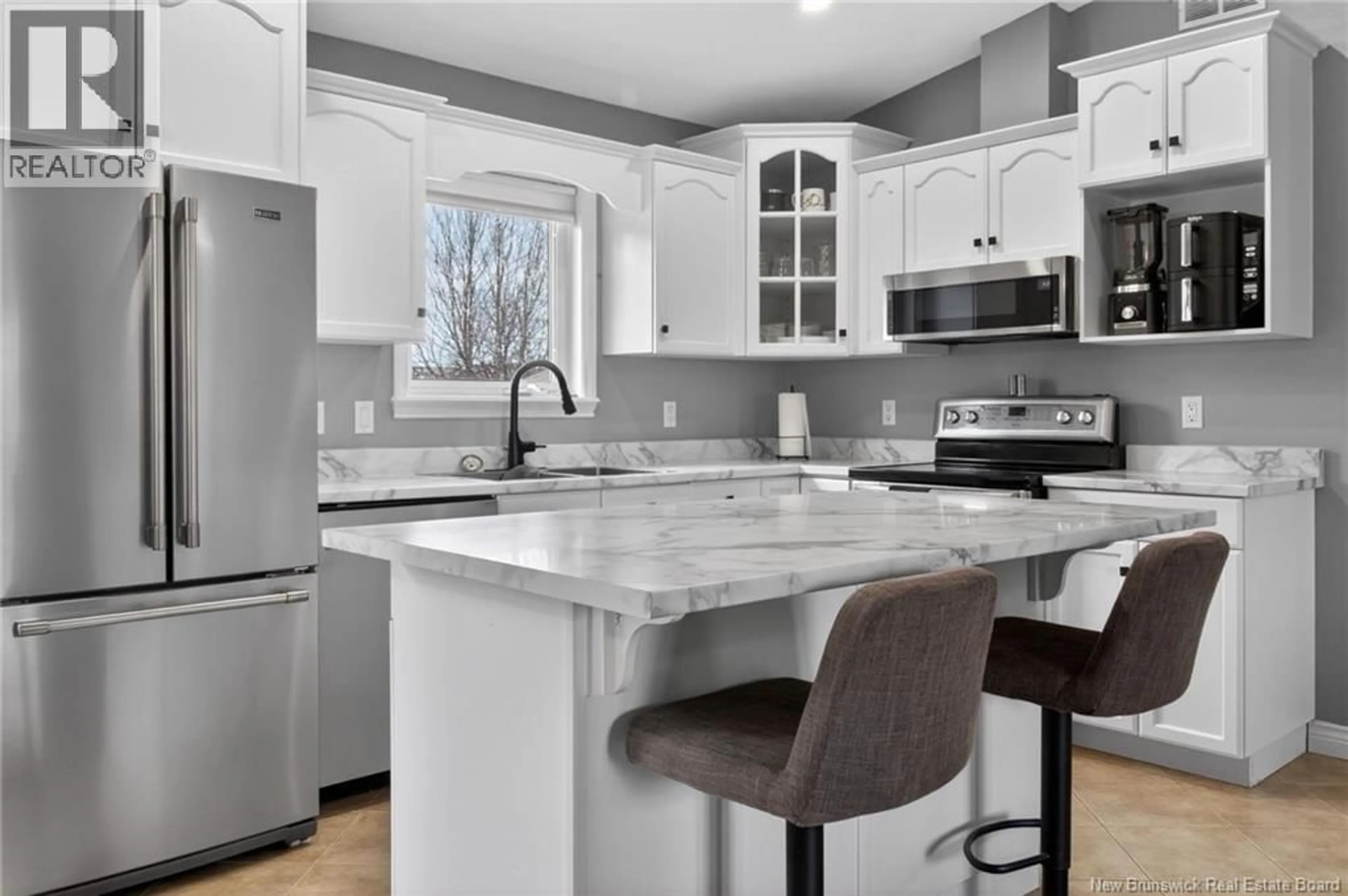 Open concept kitchen, ceramic/tile floor for 45 HAMPTON DRIVE, Moncton New Brunswick E1G5H2