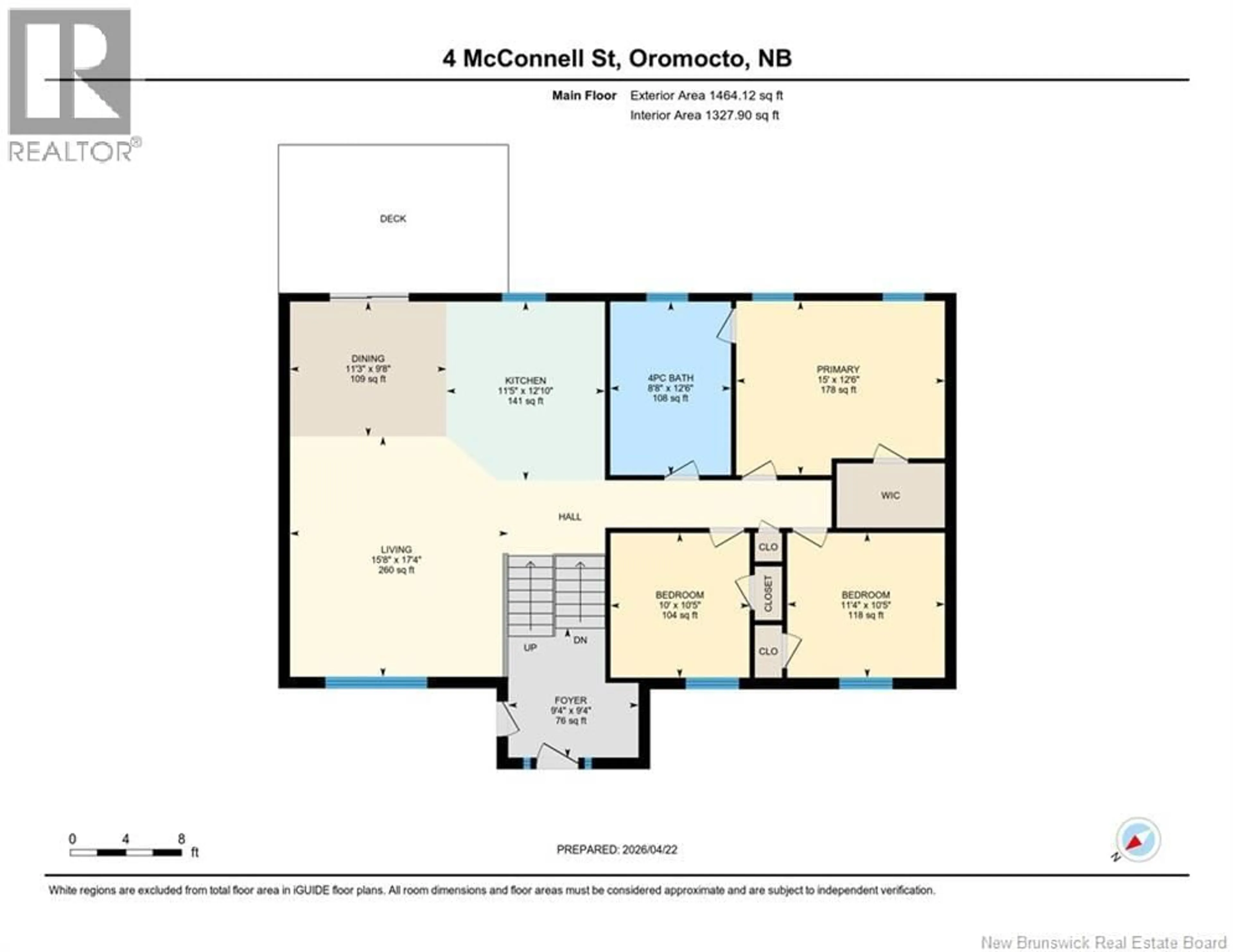 Floor plan for 4 MCCONNELL STREET, Oromocto West New Brunswick E2V0J1