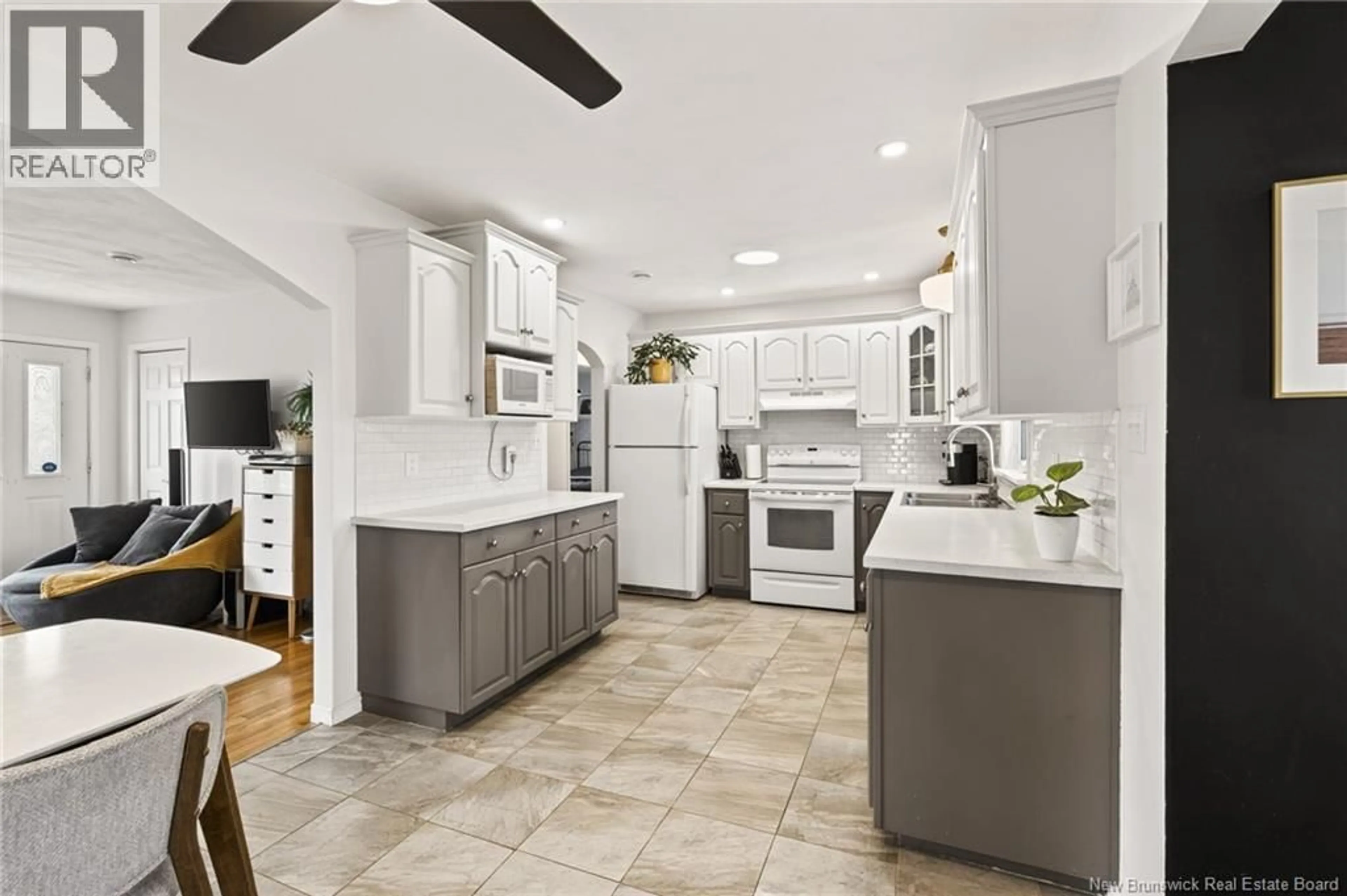 Open concept kitchen, ceramic/tile floor for 40 KNOX DRIVE, Moncton New Brunswick E1G1L8