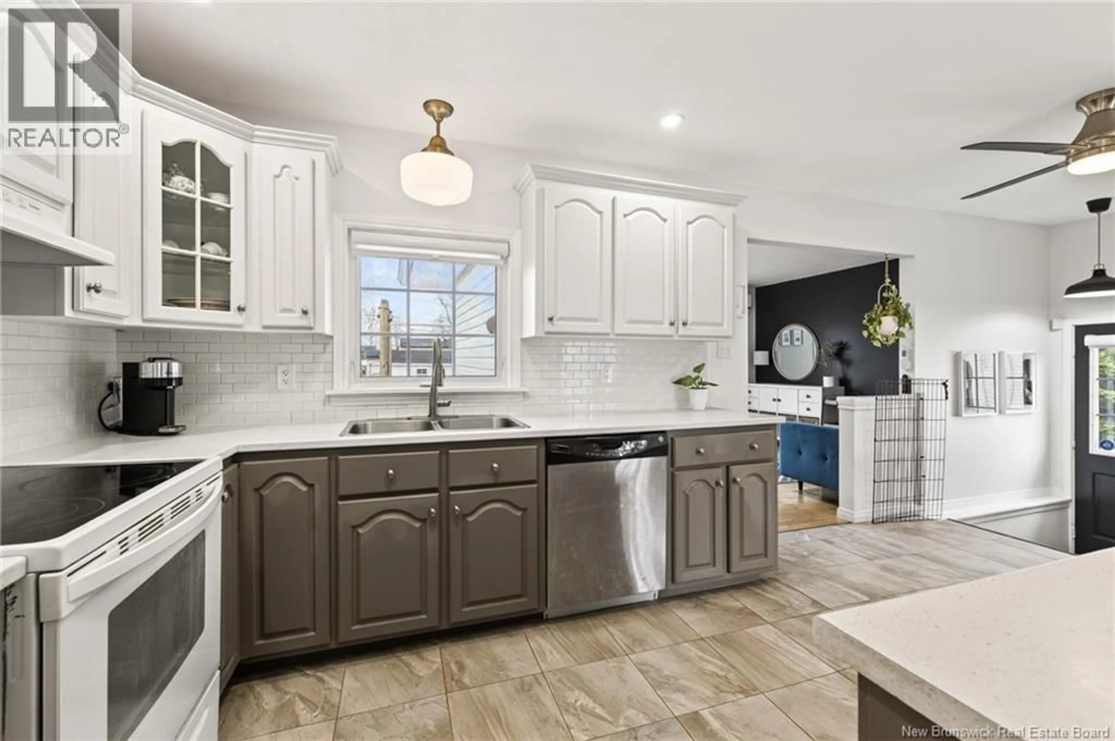 Open concept kitchen, ceramic/tile floor for 40 KNOX DRIVE, Moncton New Brunswick E1G1L8