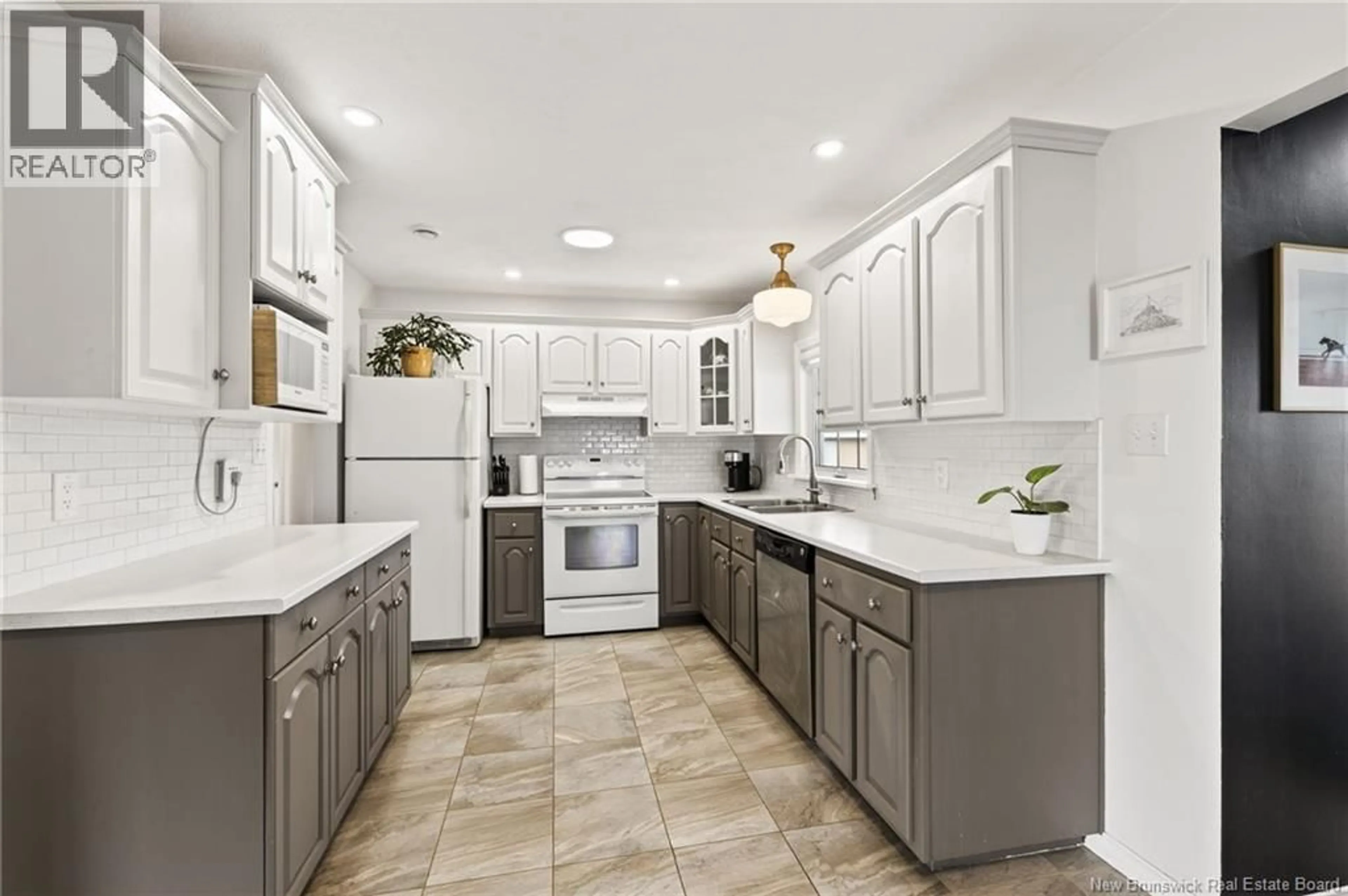 Open concept kitchen, ceramic/tile floor for 40 KNOX DRIVE, Moncton New Brunswick E1G1L8