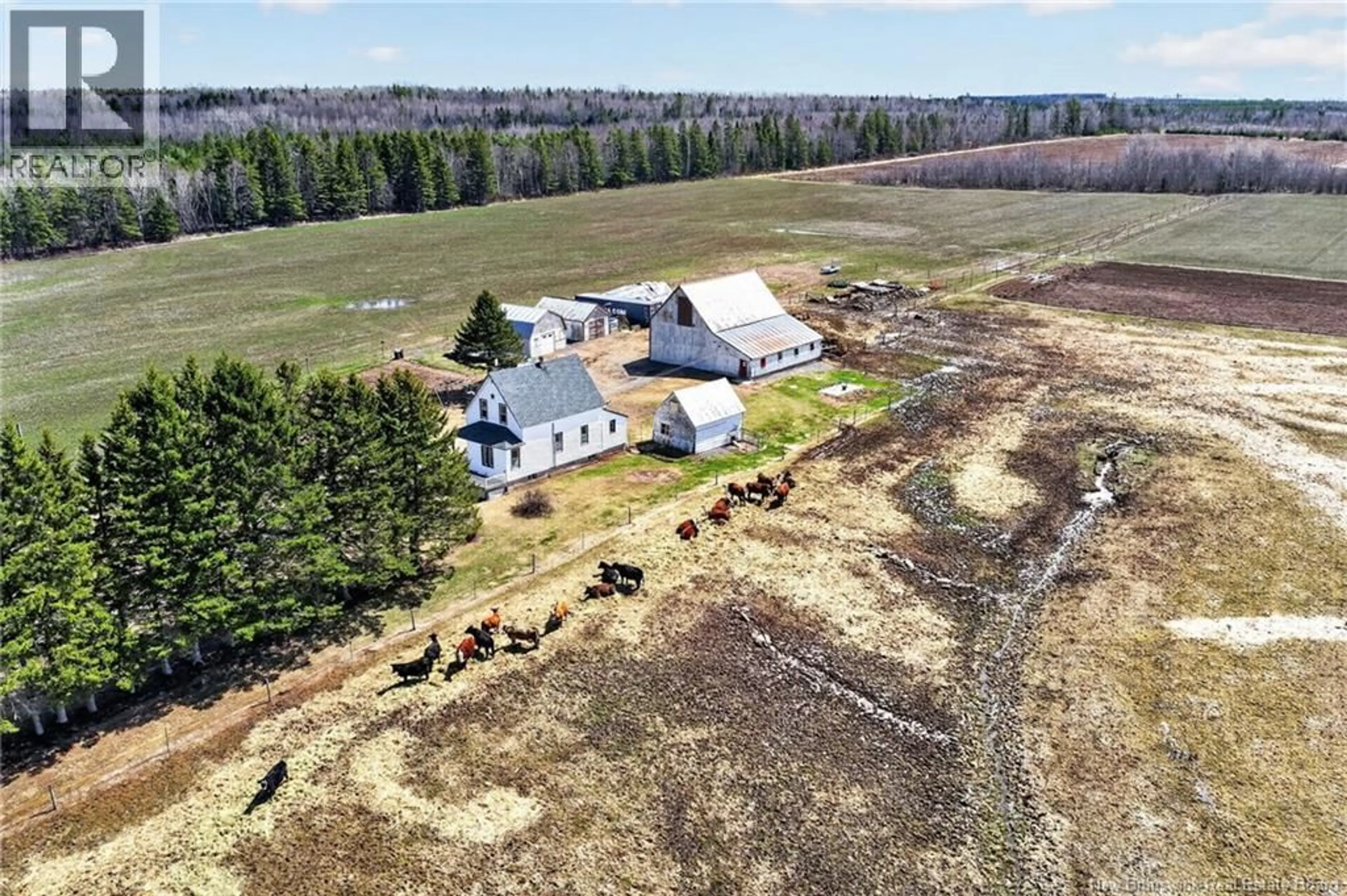 A pic from outside/outdoor area/front of a property/back of a property/a pic from drone, building for 1210 EMMERSON ROAD, Beersville New Brunswick E4T2M5