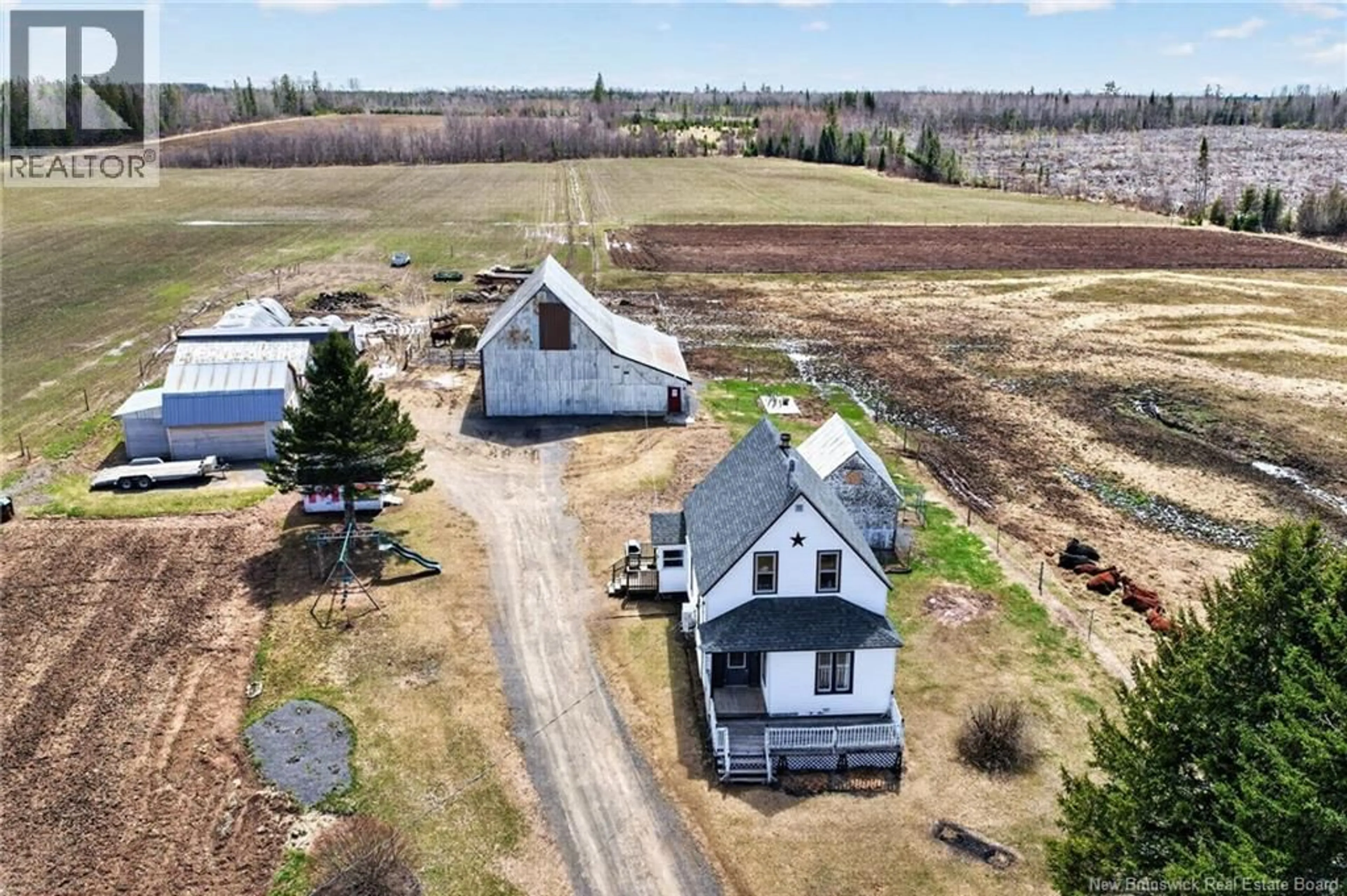 A pic from outside/outdoor area/front of a property/back of a property/a pic from drone, building for 1210 EMMERSON ROAD, Beersville New Brunswick E4T2M5