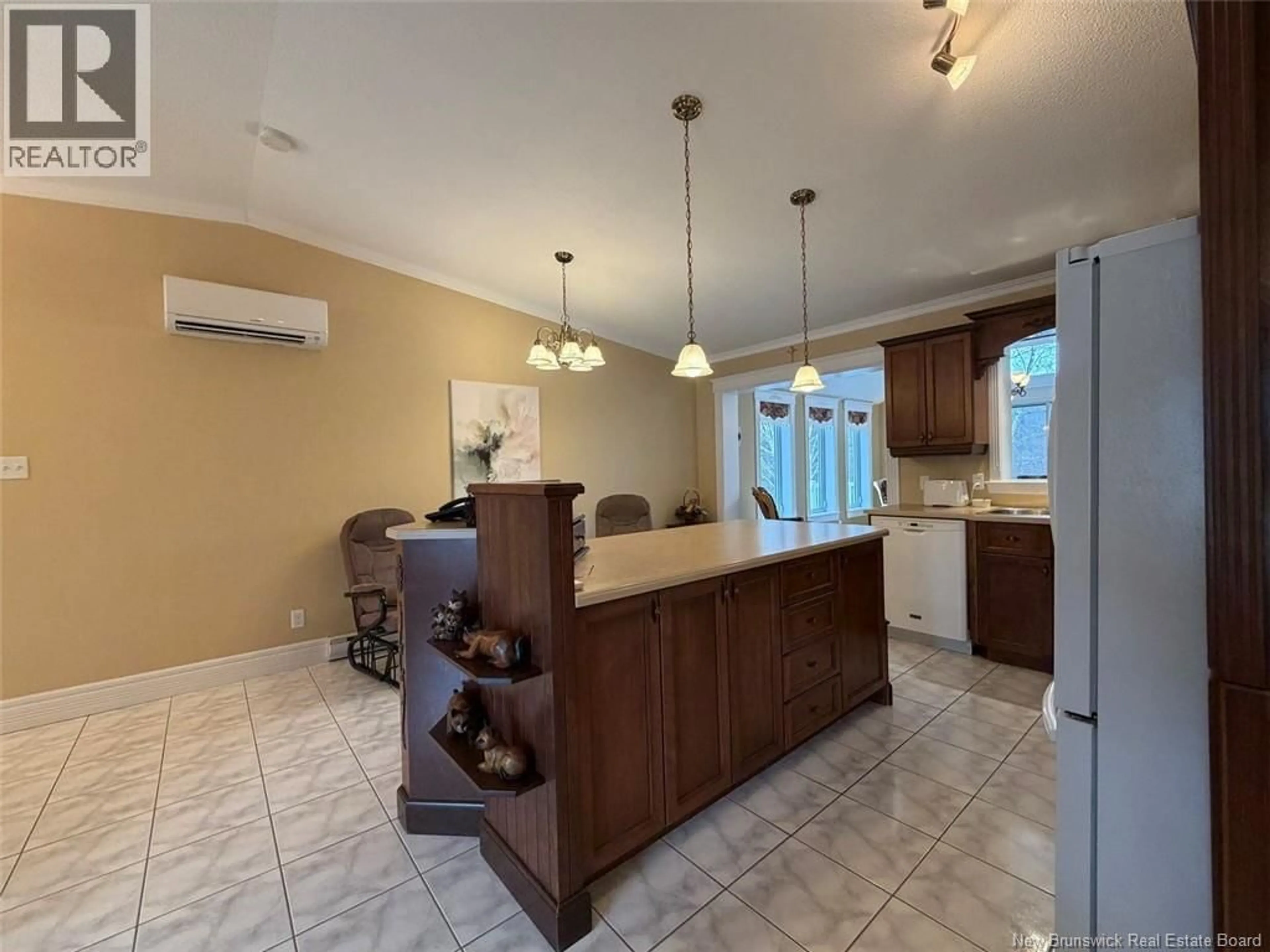 Open concept kitchen, ceramic/tile floor for 76 MORIN ROAD, Saint-Joseph New Brunswick E7B2T1