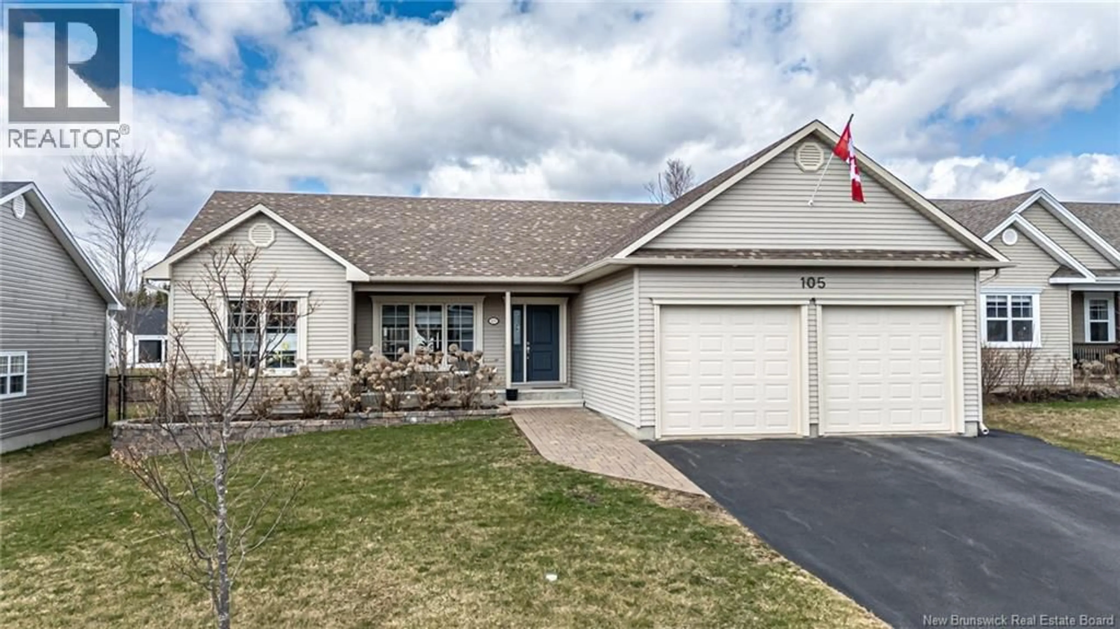Home with vinyl exterior material, street for 105 REBA CRESCENT, Fredericton New Brunswick E3G0B5