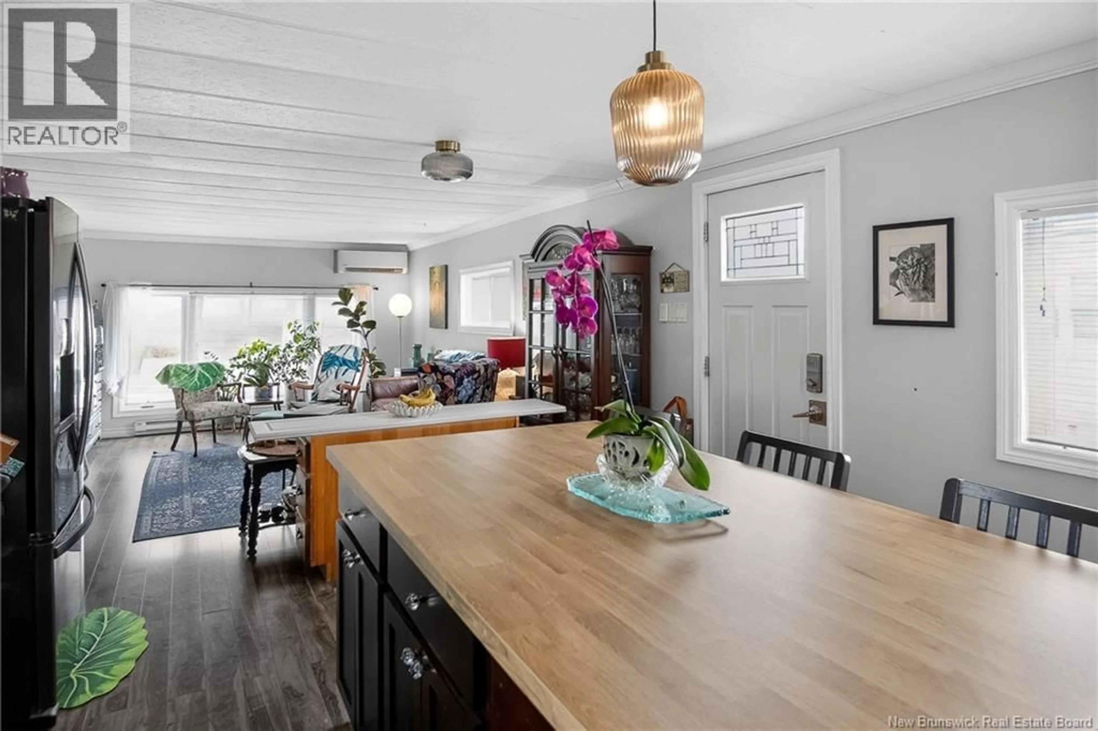 Open concept kitchen, wood/laminate floor for 42 CONIFER CRESCENT, Saint John New Brunswick E2K4T2