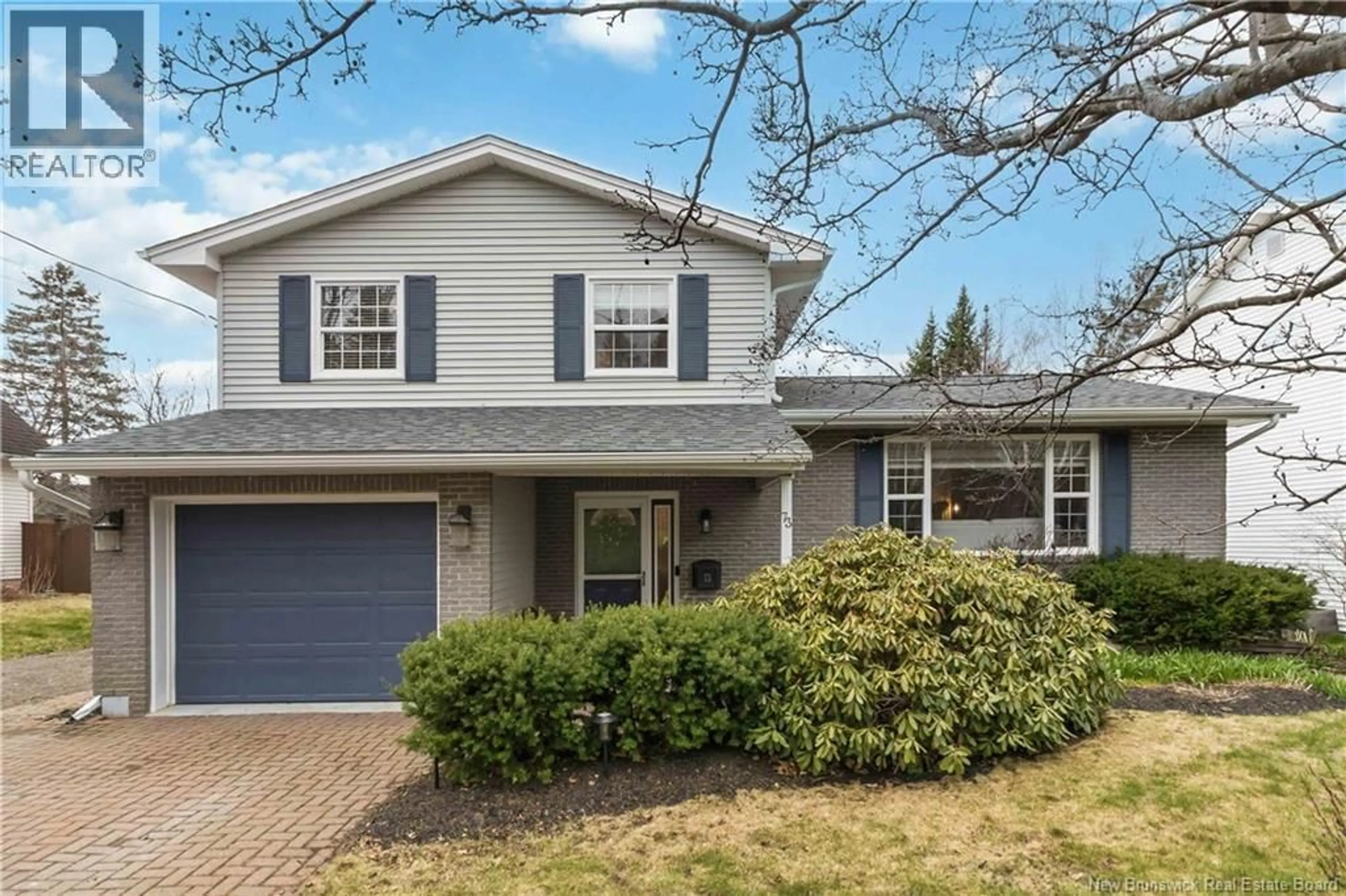 Home with vinyl exterior material, street for 73 HARVARD COURT, Riverview New Brunswick E1B4S7