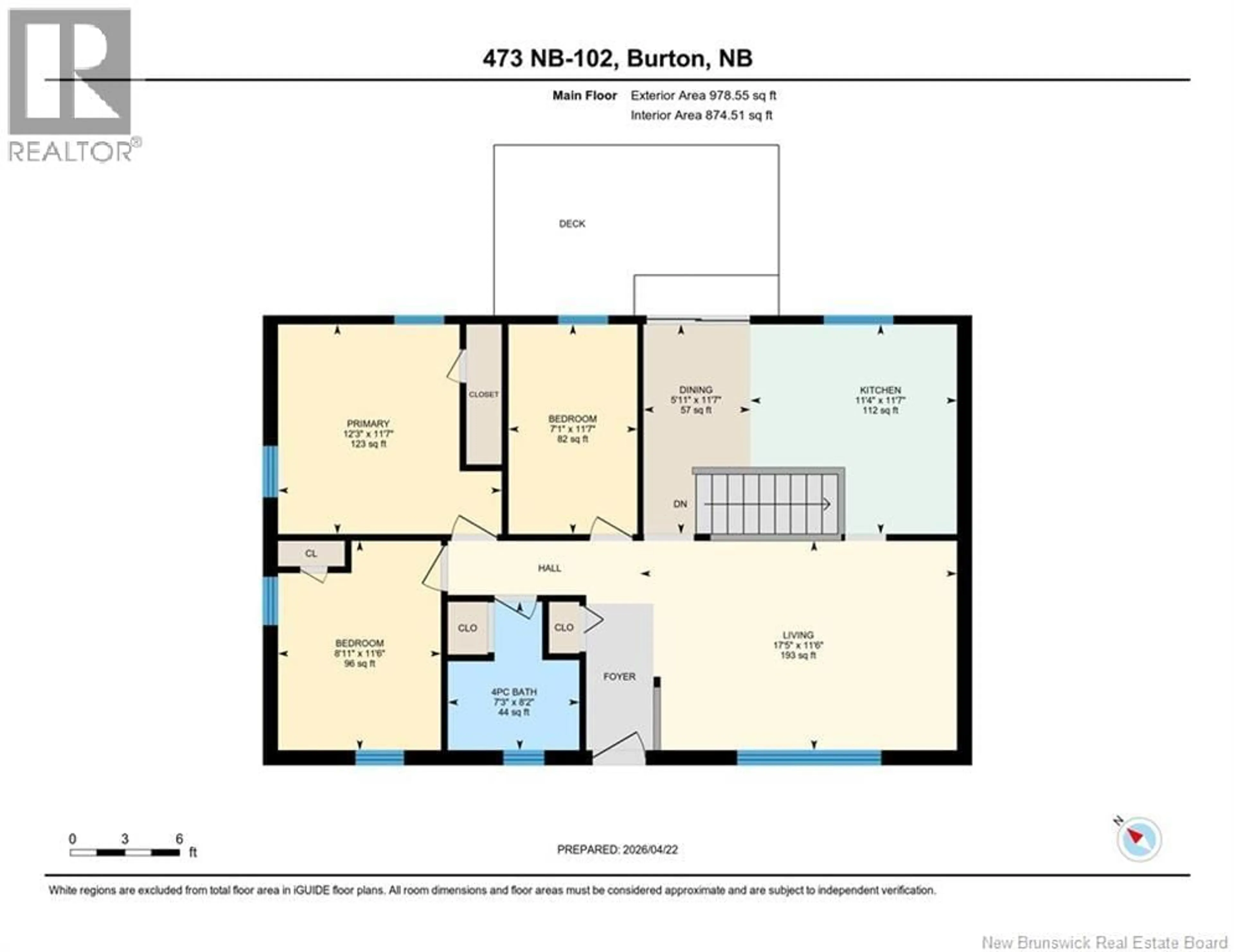 Floor plan for 473 ROUTE 102, Burton New Brunswick E2V3K3