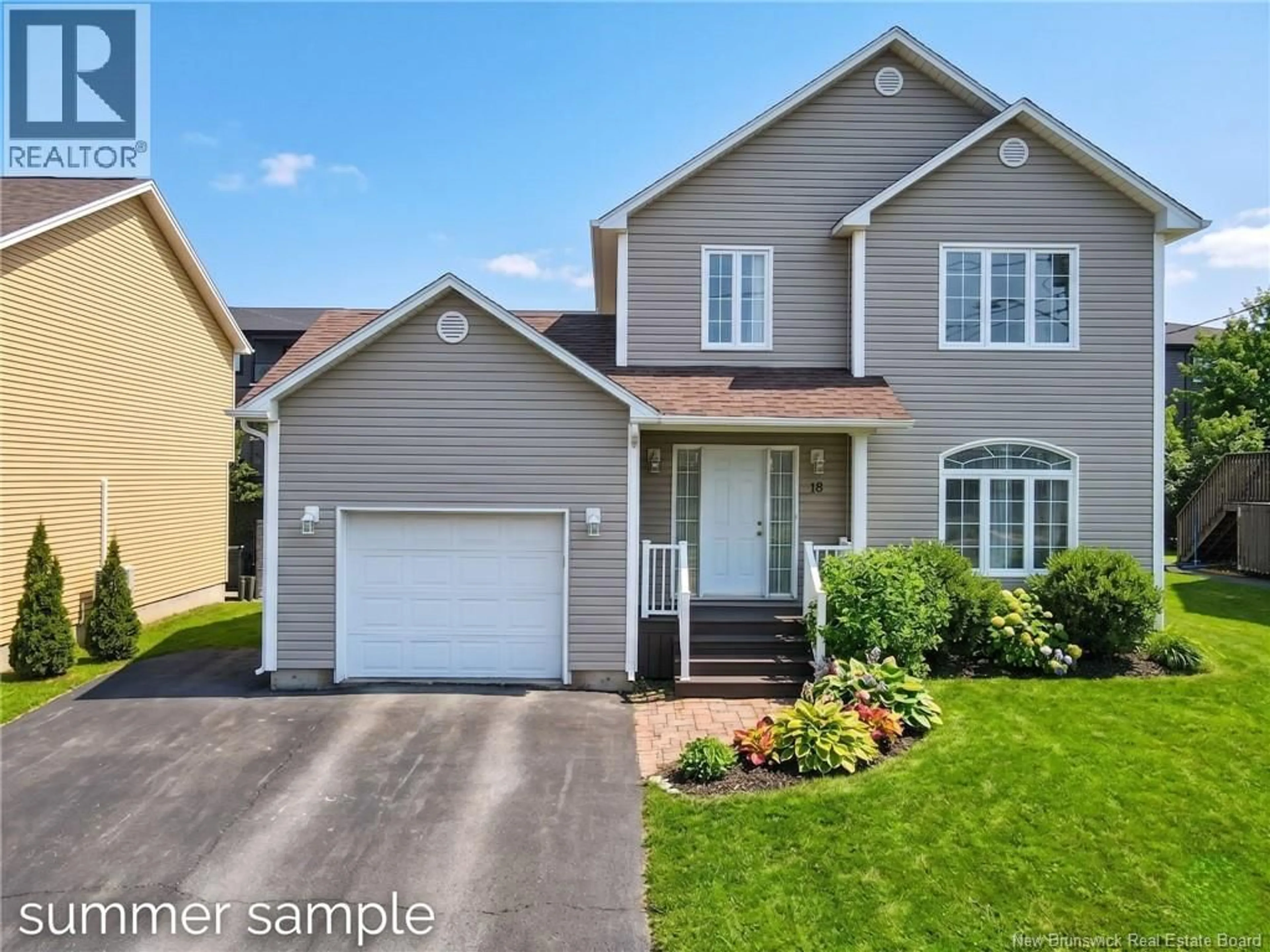 Home with vinyl exterior material, street for 18 LADY RUSSELL, Moncton New Brunswick E1E0C2