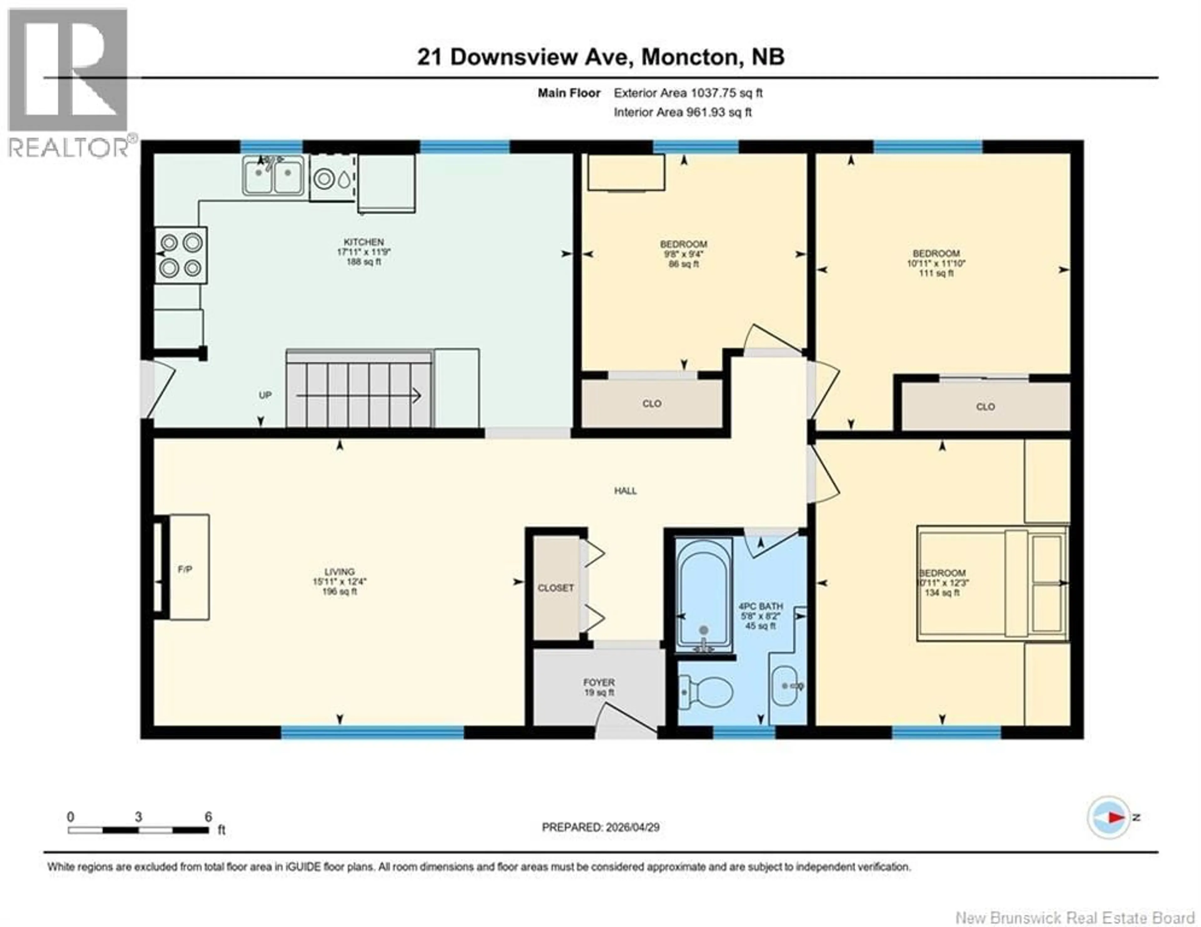 Floor plan for 21 DOWNSVIEW AVENUE, Moncton New Brunswick E1A4C4