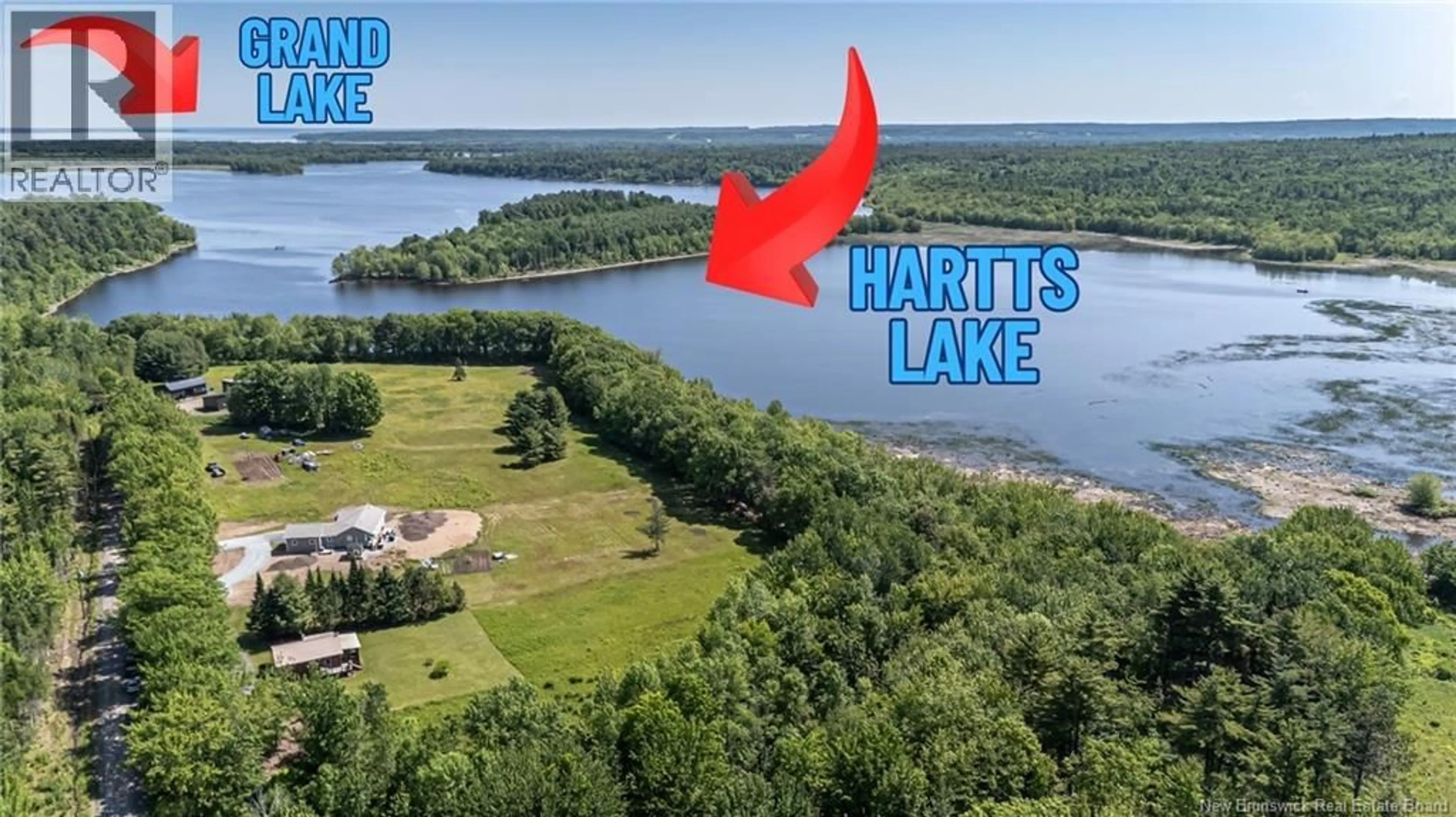 A pic from outside/outdoor area/front of a property/back of a property/a pic from drone, water/lake/river/ocean view for 20 SPRY ROAD, Gagetown New Brunswick E5M1L4