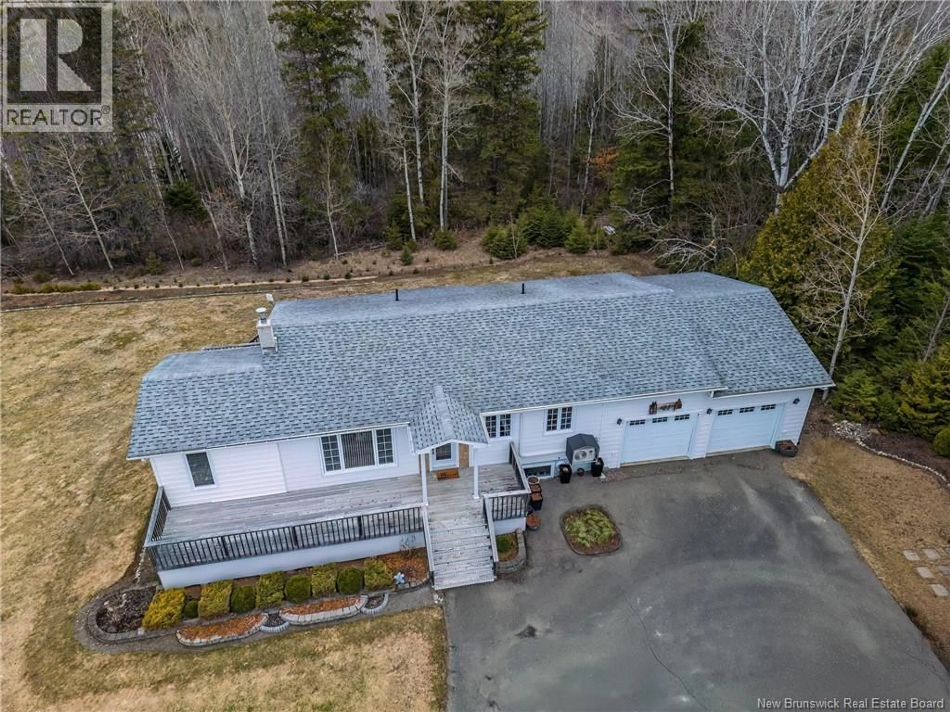 A pic from outside/outdoor area/front of a property/back of a property/a pic from drone, unknown for 41 CEMETERY ROAD, New Denmark New Brunswick E7G1G8