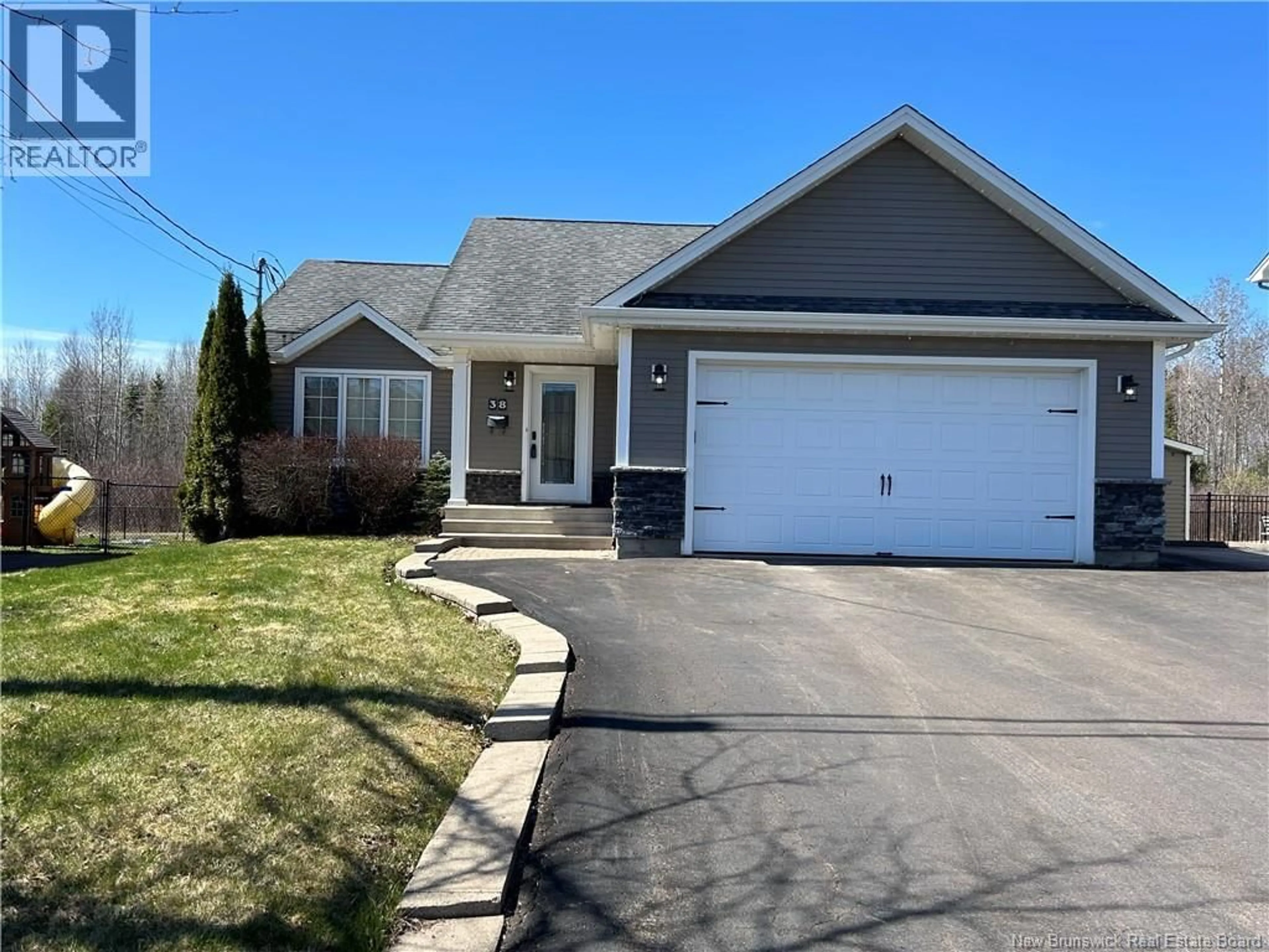 Home with vinyl exterior material, street for 38 FOREST GROVE ROAD, Moncton New Brunswick E1G5K5