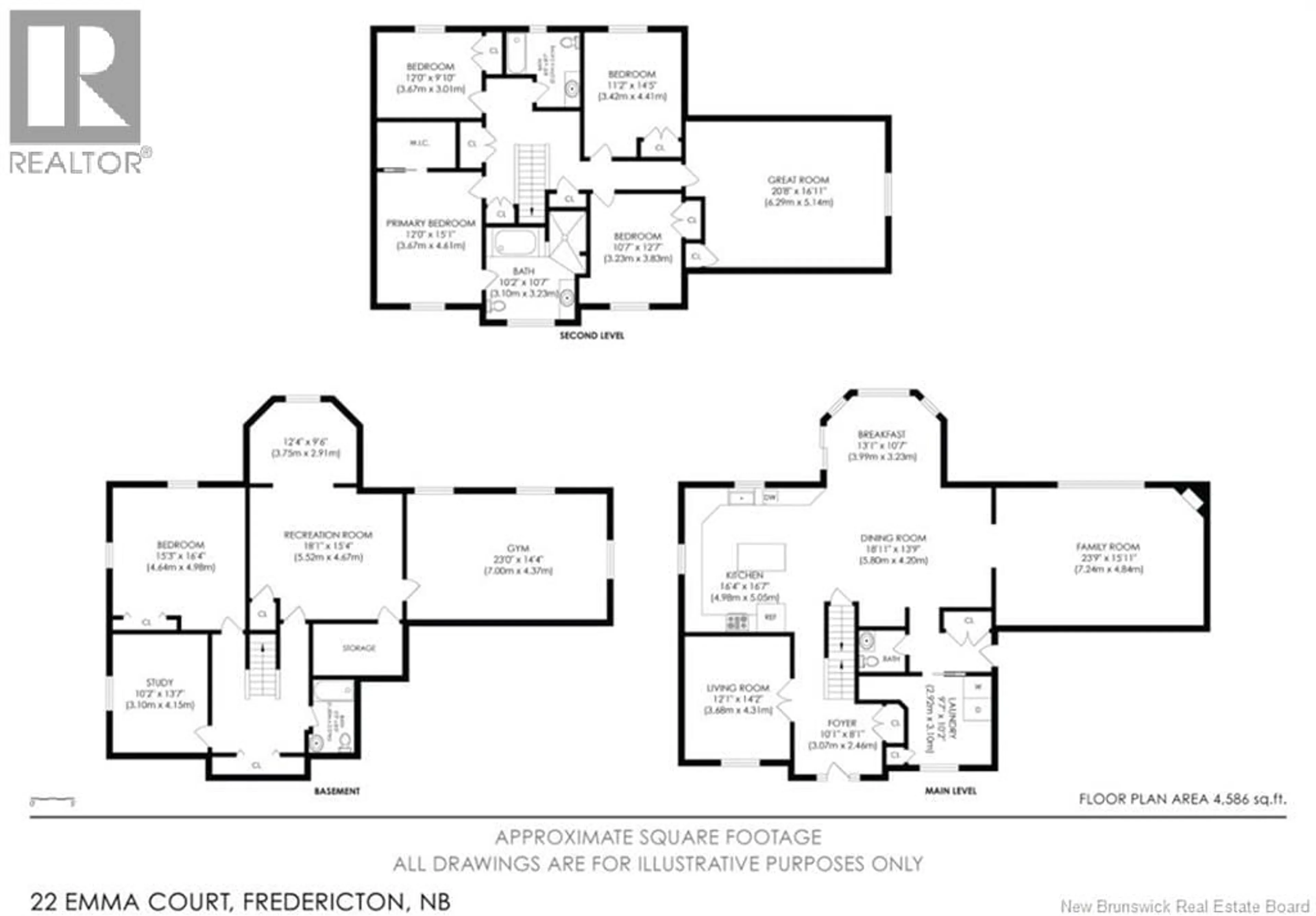 Floor plan for 22 EMMA COURT, Fredericton New Brunswick E3G0W2