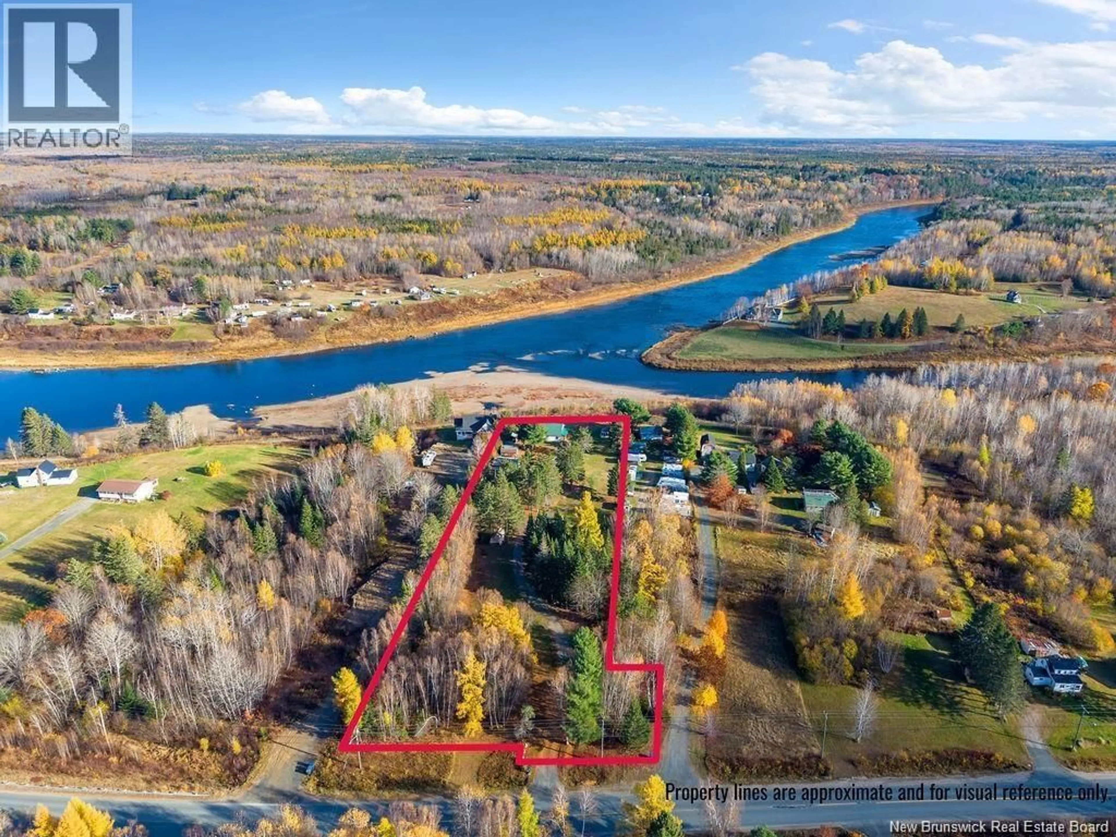 A pic from outside/outdoor area/front of a property/back of a property/a pic from drone, water/lake/river/ocean view for 3446 ROUTE 108, Renous New Brunswick E9E2E6