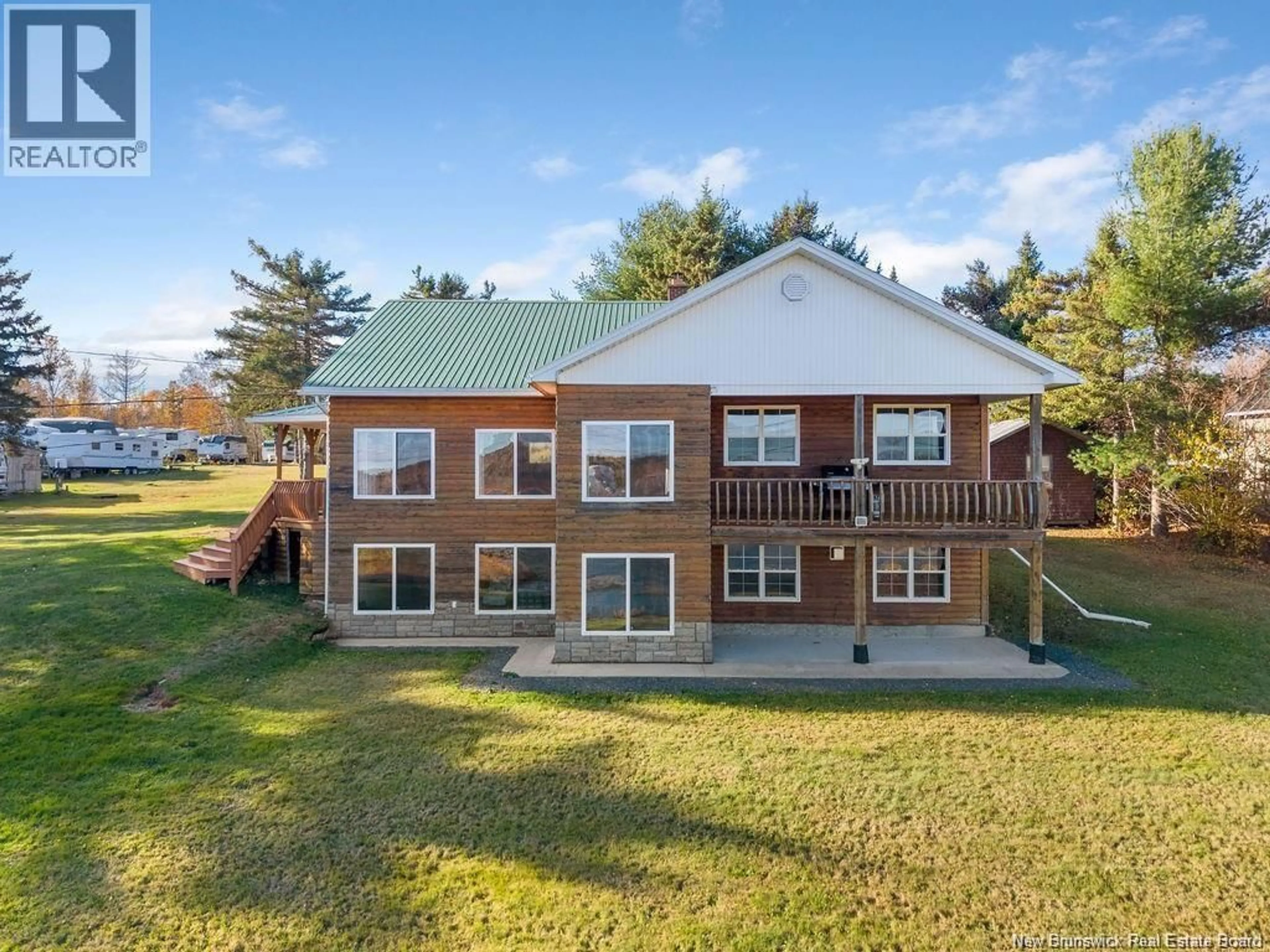 A pic from outside/outdoor area/front of a property/back of a property/a pic from drone, water/lake/river/ocean view for 3446 ROUTE 108, Renous New Brunswick E9E2E6