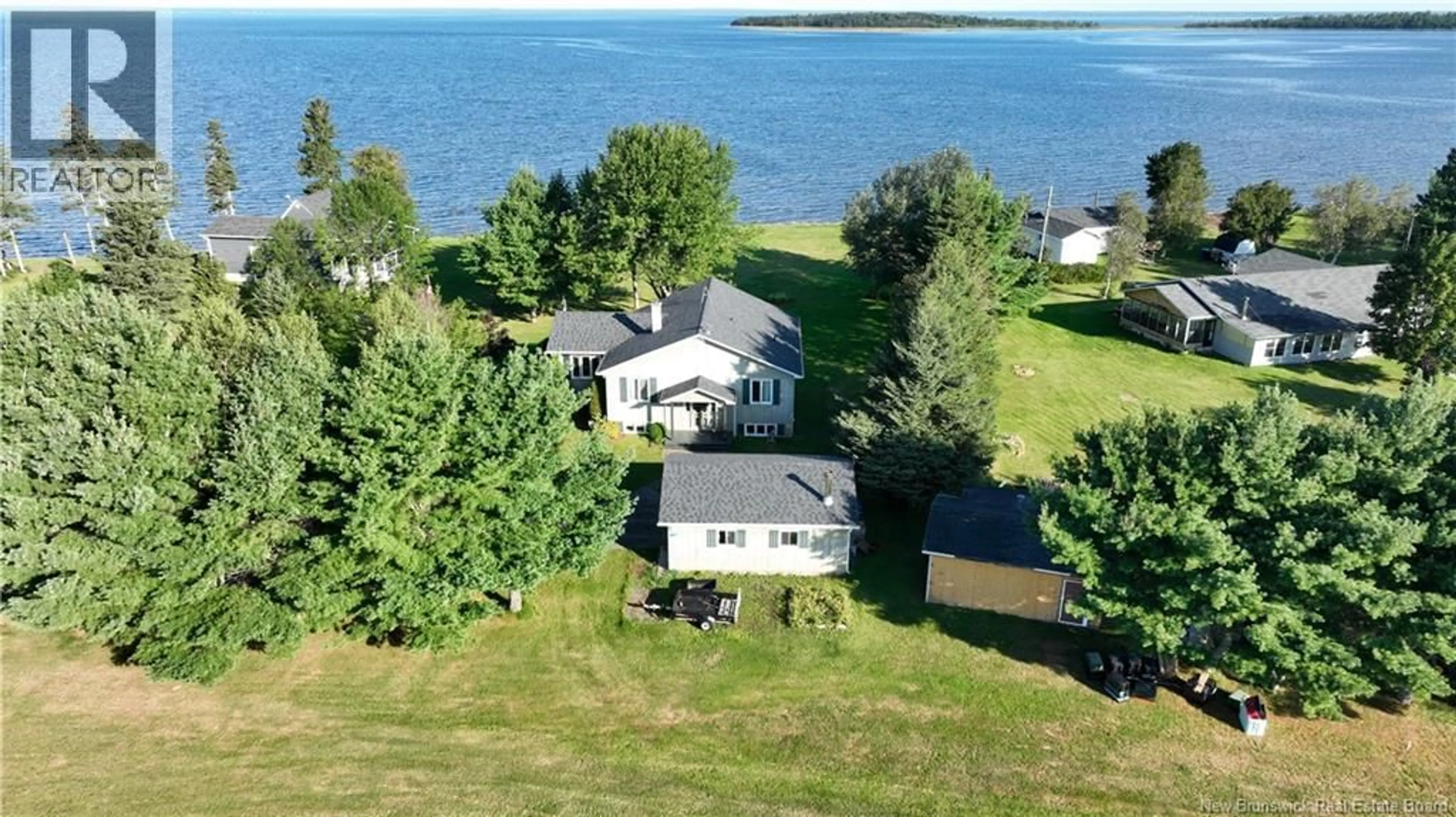 A pic from outside/outdoor area/front of a property/back of a property/a pic from drone, water/lake/river/ocean view for 126 GARDINER POINT ROAD, Gardiner Point New Brunswick E1N5R9