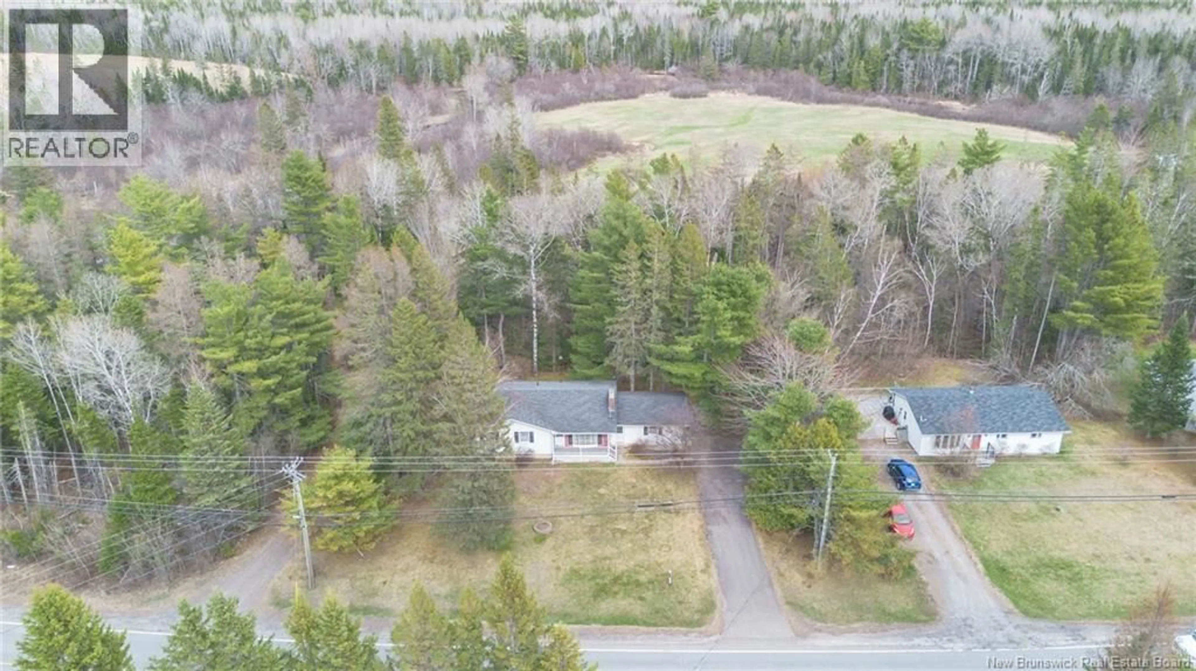 A pic from outside/outdoor area/front of a property/back of a property/a pic from drone, forest/trees view for 1383 ROUTE 101, Nasonworth New Brunswick E3C2C9