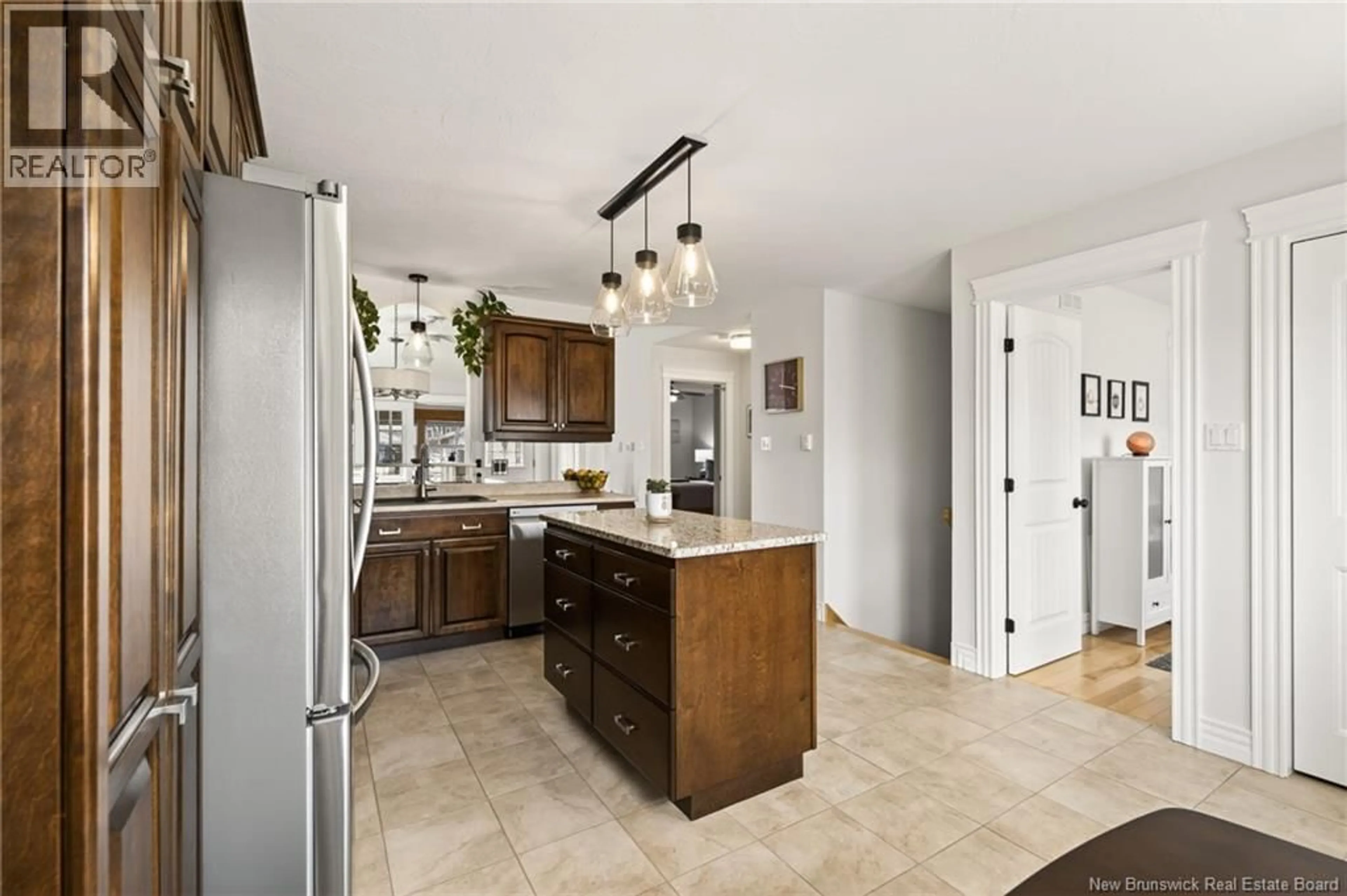 Open concept kitchen, ceramic/tile floor for 91 HARMONY, Riverview New Brunswick E1B0M9