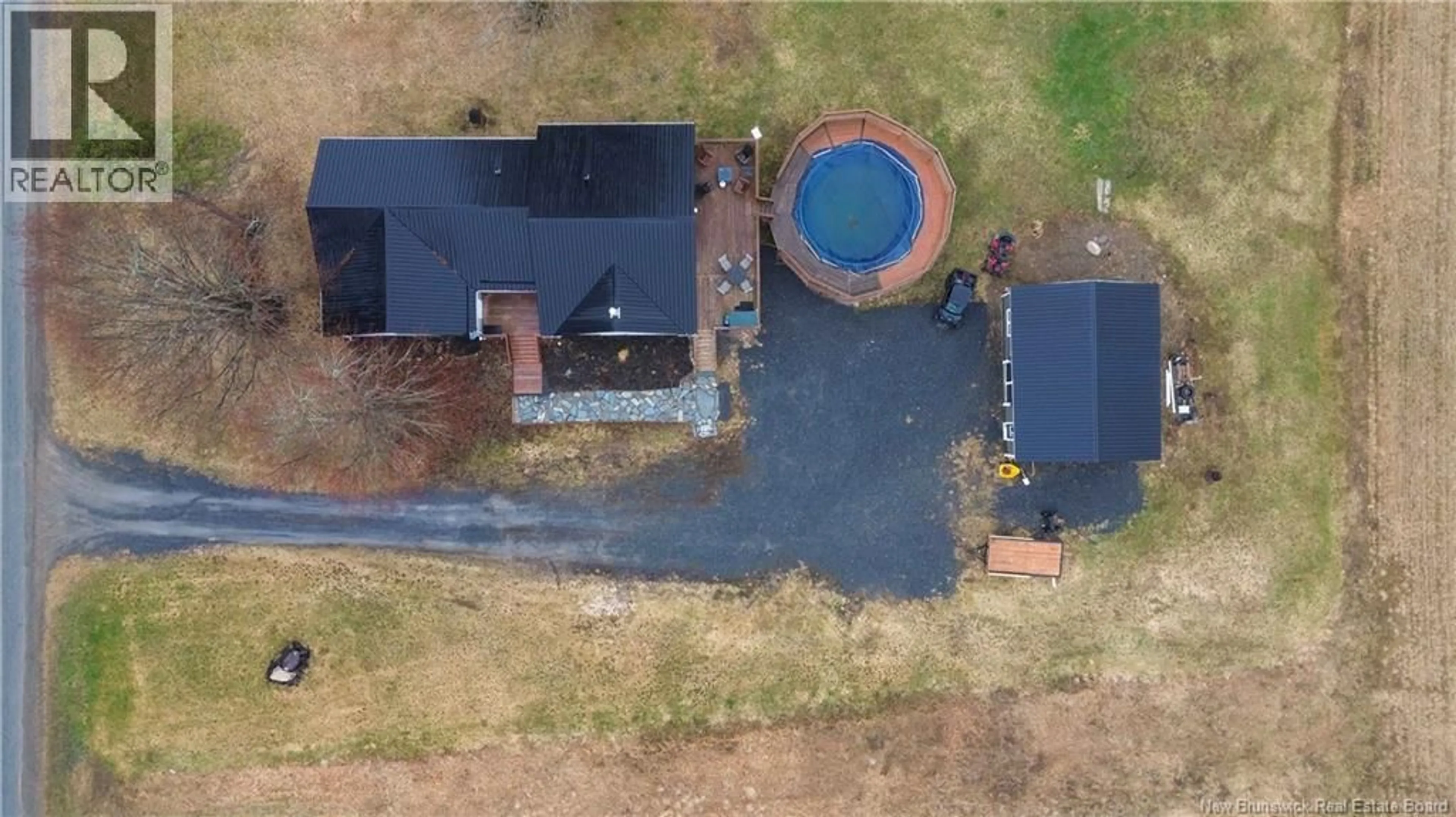 A pic from outside/outdoor area/front of a property/back of a property/a pic from drone, building for 242 OLD HOULTON ROAD, Richmond Settlement New Brunswick E7M4Z4