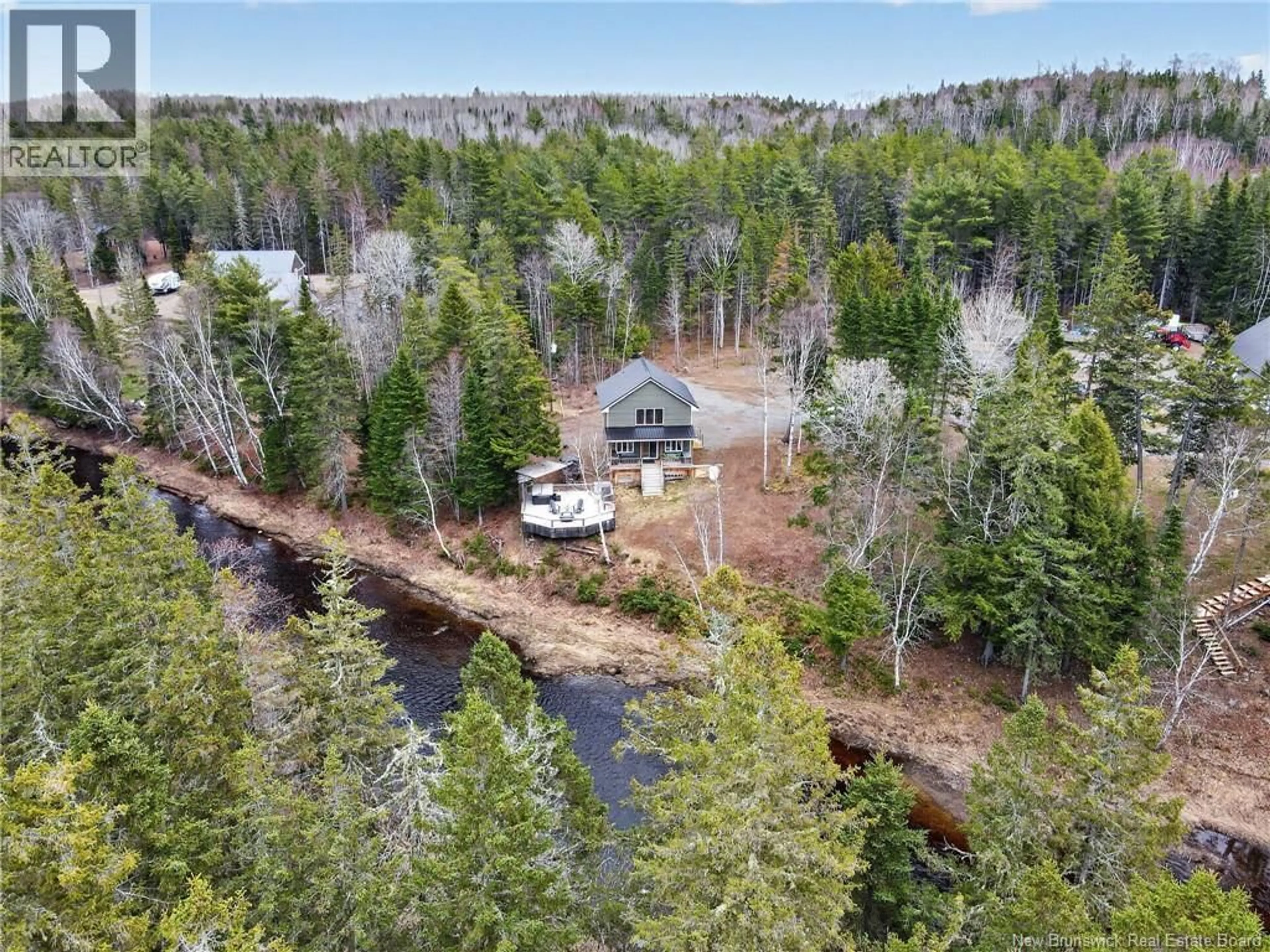 A pic from outside/outdoor area/front of a property/back of a property/a pic from drone, forest/trees view for 1366 BEERSVILLE BACK ROAD, Beersville New Brunswick E4T2N4