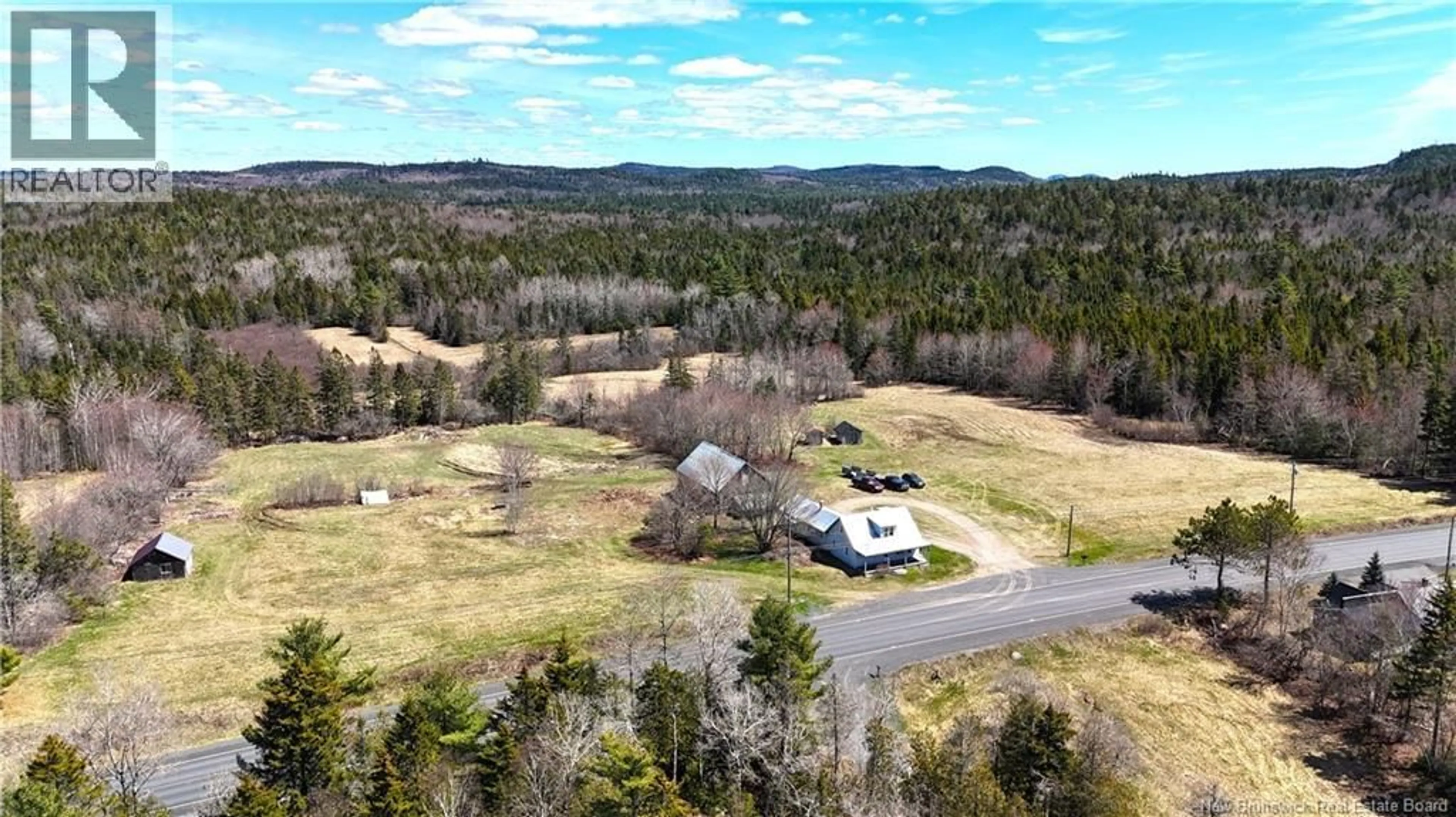 A pic from outside/outdoor area/front of a property/back of a property/a pic from drone, forest/trees view for 2969 ROUTE 127, Bayside New Brunswick E5B2S3