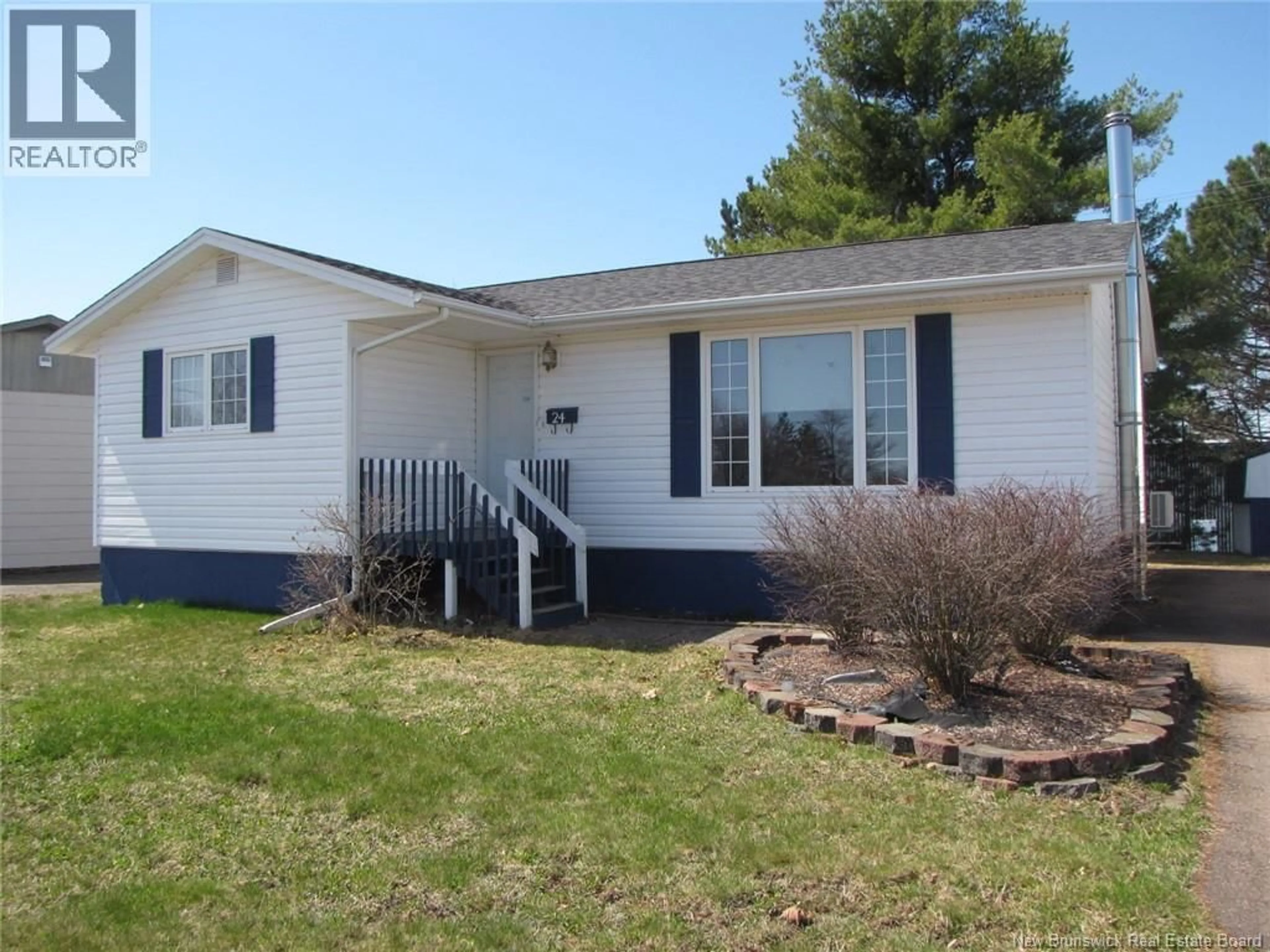 Home with vinyl exterior material, street for 24 CHELSEA ROAD, Moncton New Brunswick E1G1H8