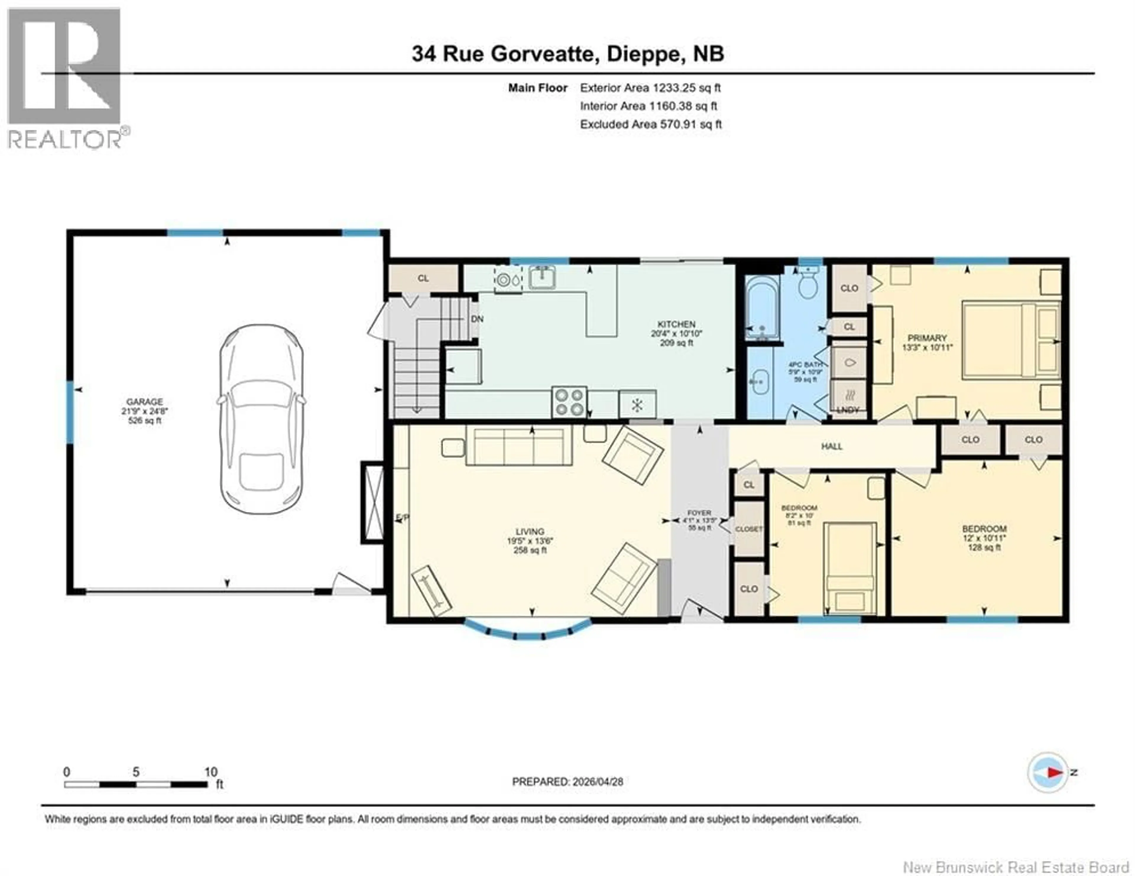 Floor plan for 34 GORVEATTE STREET, Dieppe New Brunswick E1A2E4